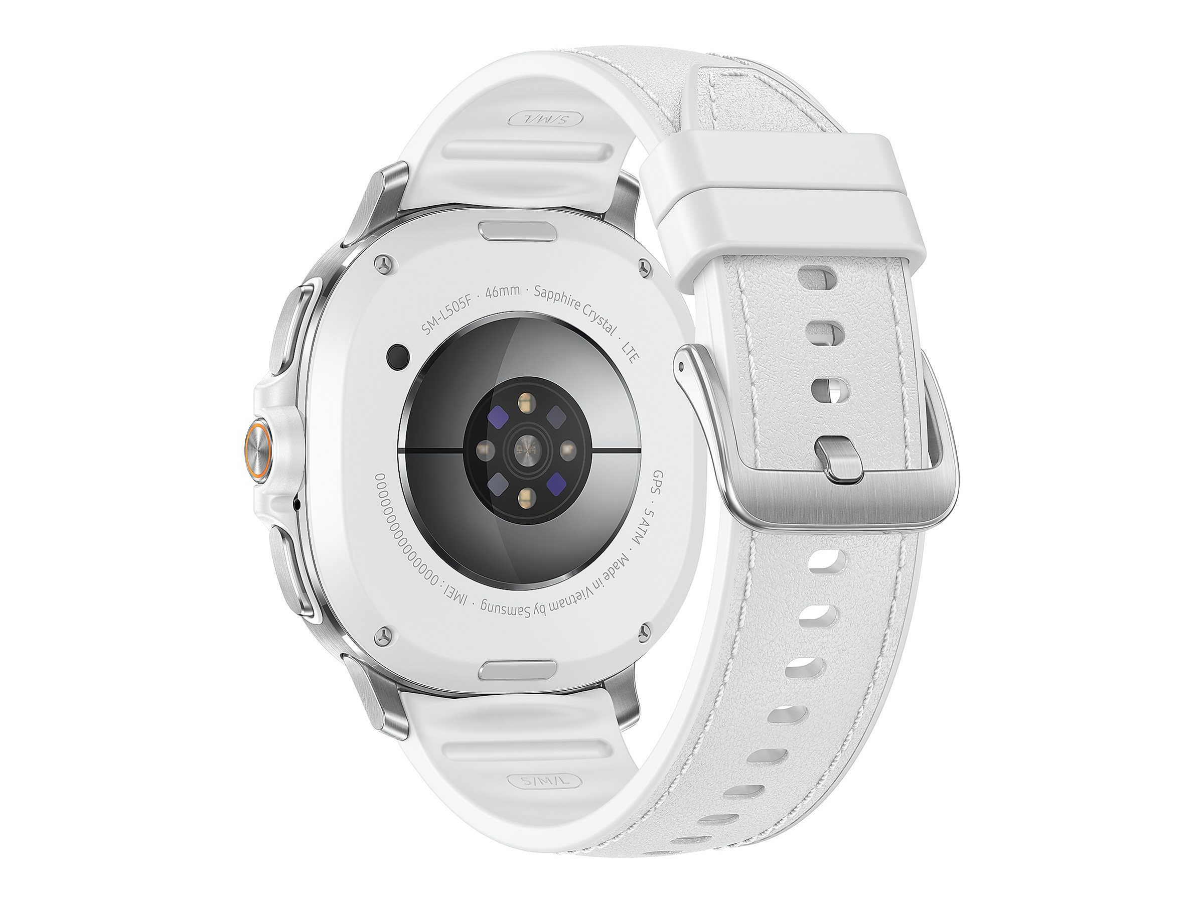 Samsung Galaxy Watch8 Classic - 46 mm - intelligente Uhr mit Hybridband - Hybrid-Eco-Leder - Bandgrö