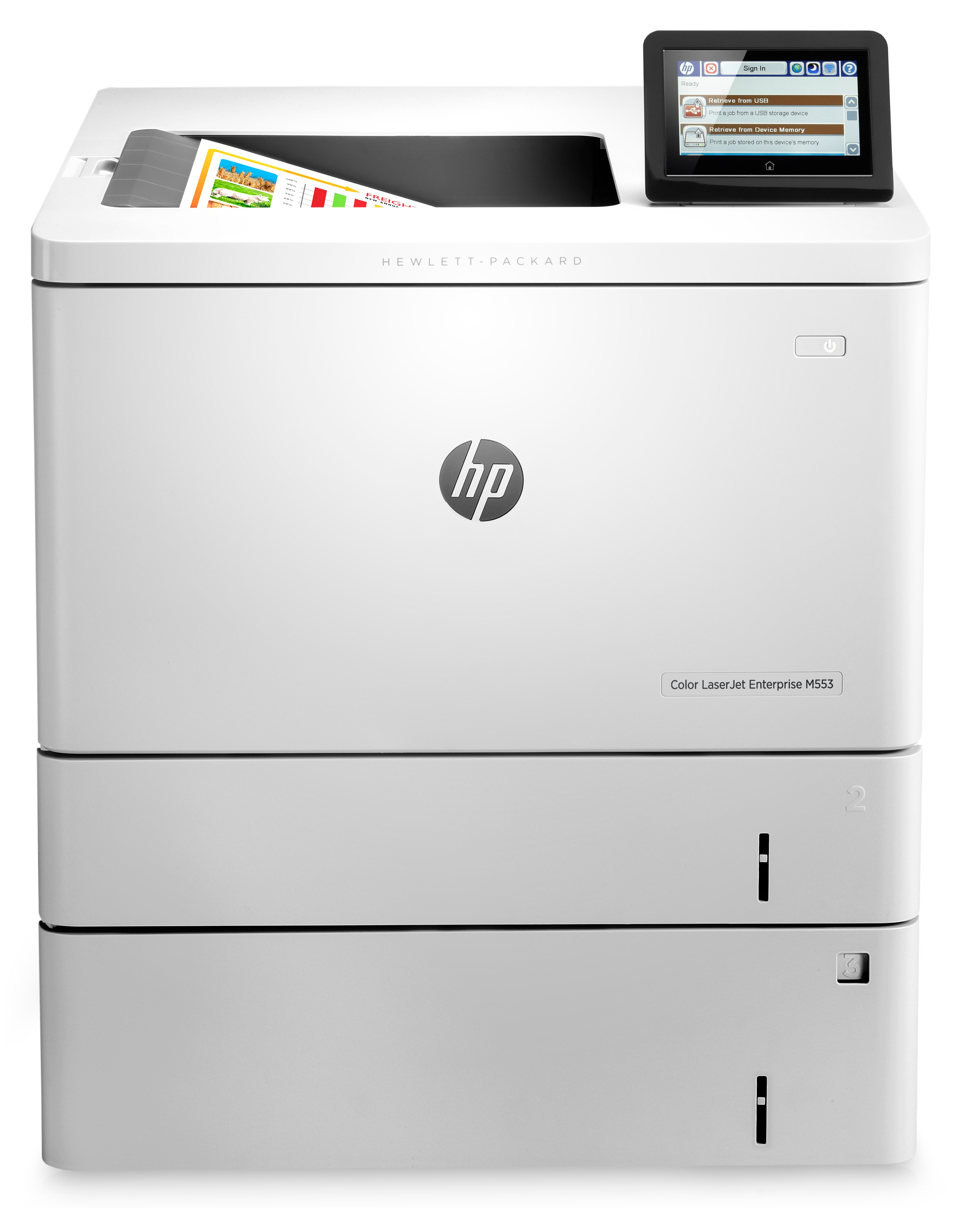 HP Color LaserJet Enterprise M553x, Drucken, USB-Druck über Vorderseite; Beidseitiger Druck, Laser,