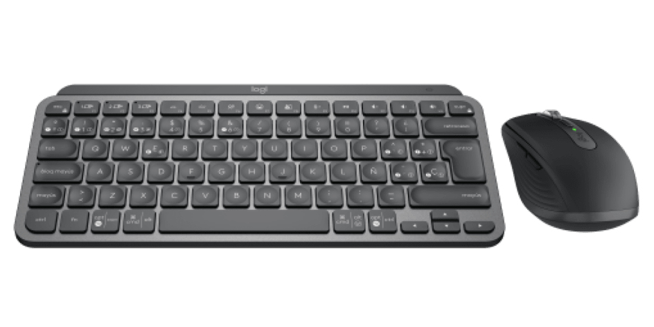 Logitech MX Keys Mini Combo for Business, Kabellos, RF Wireless + Bluetooth, QWERTY, Graphit, Maus e