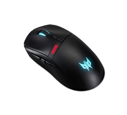Acer Predator Cestus 350, rechts, Optisch, RF Wireless + USB Type-C, 16000 DPI, 0,5 ms, Schwarz