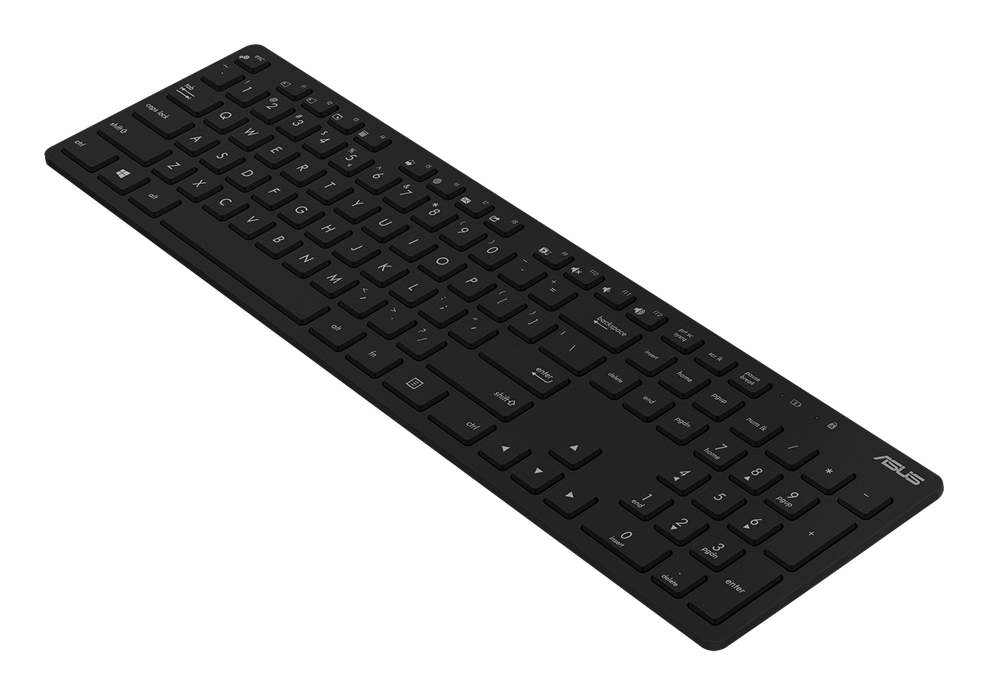 ASUS W5000, Volle Größe (100%), Kabellos, RF Wireless, QWERTZ, Schwarz, Maus enthalten