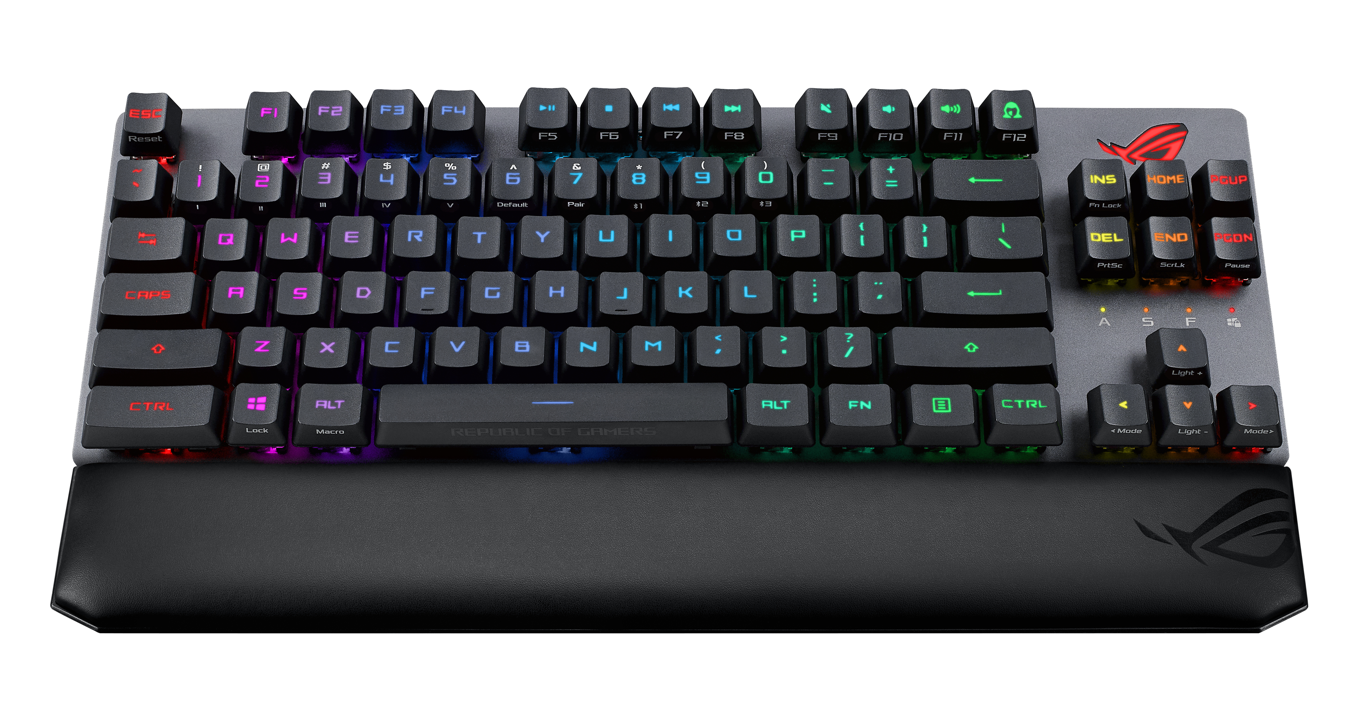 ASUS ROG Strix Scope RX TKL Wireless Deluxe, Verkabelt & Kabellos, USB + RF Wireless + Bluetooth, Me