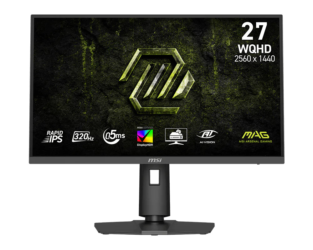 MSI MAG 274QPFDE X32, 27" WQHD IPS, 320Hz, 300nits (400nits HDR), 0,5ms, 1x DP, 2x HDMI