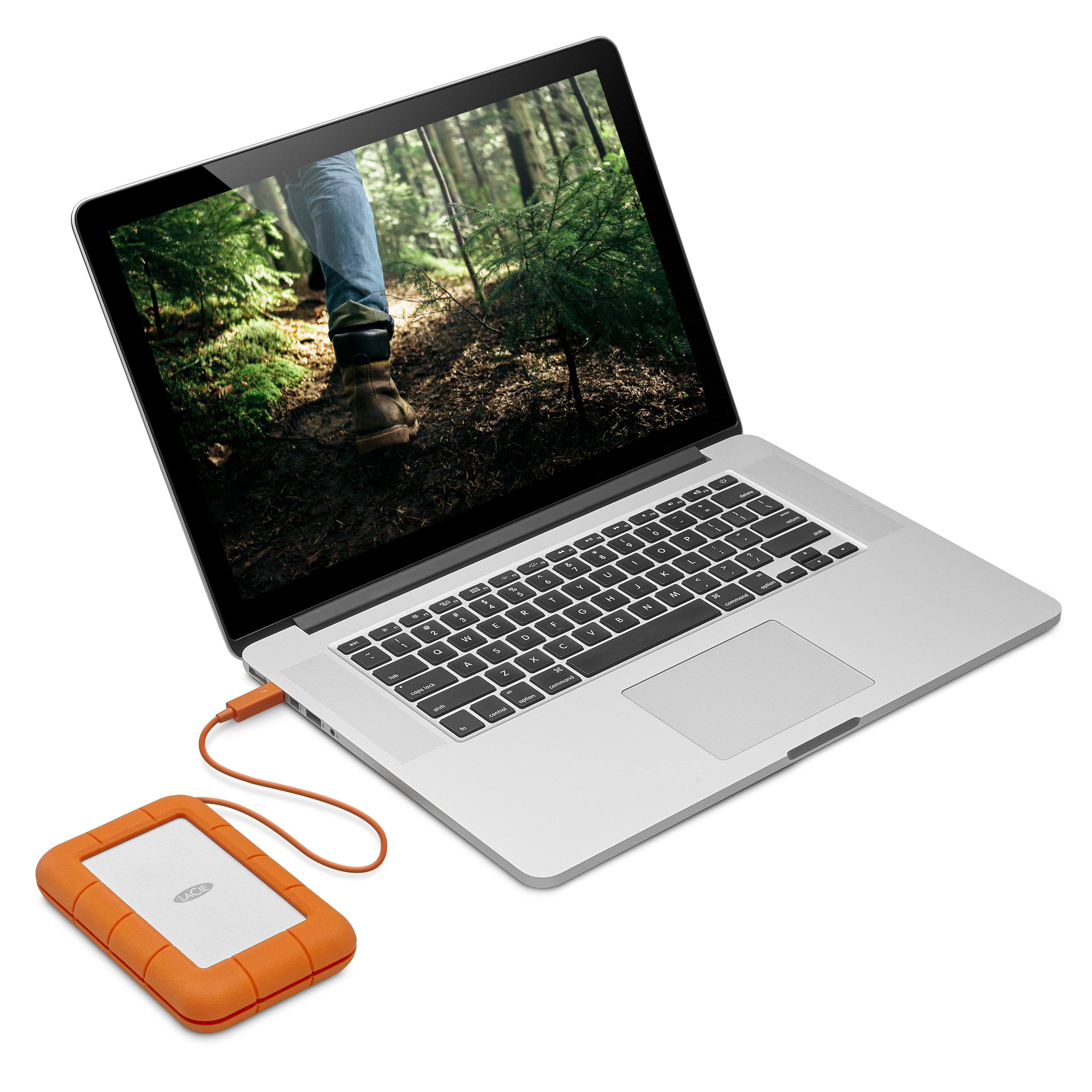 LaCie Rugged USB-C, 5 TB, 3.2 Gen 1 (3.1 Gen 1), Grau, Gelb