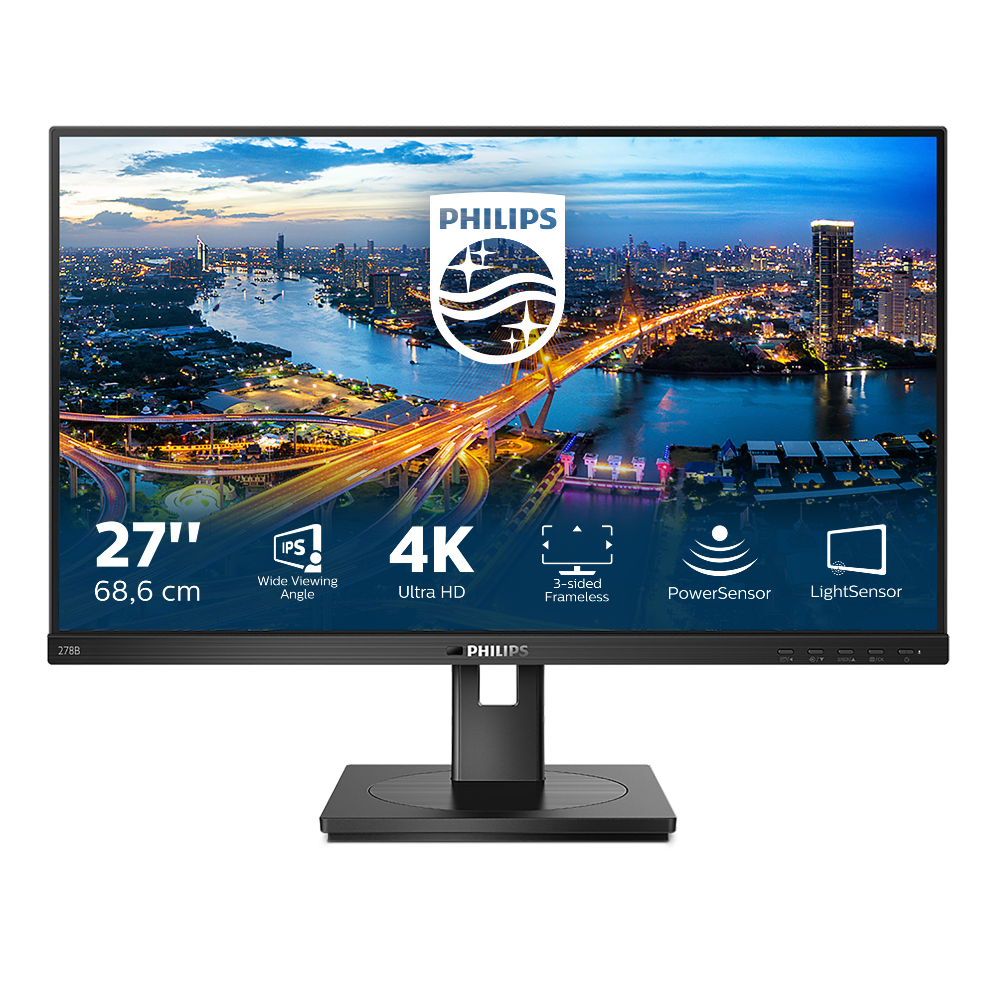 Philips B-line 278B1 Monitor 68.6cm (27") 4K UHD, IPS, 4ms, HDMI, Displayport