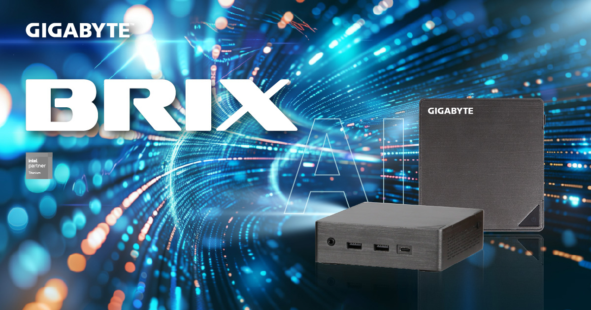 GIGABYTE BRIX GB-BRU7-255H Barebone, Core Ultra 7 255H, 2x DDR5 SO-DIMM, 2x PCIe, Wi-Fi 7, ohne BS