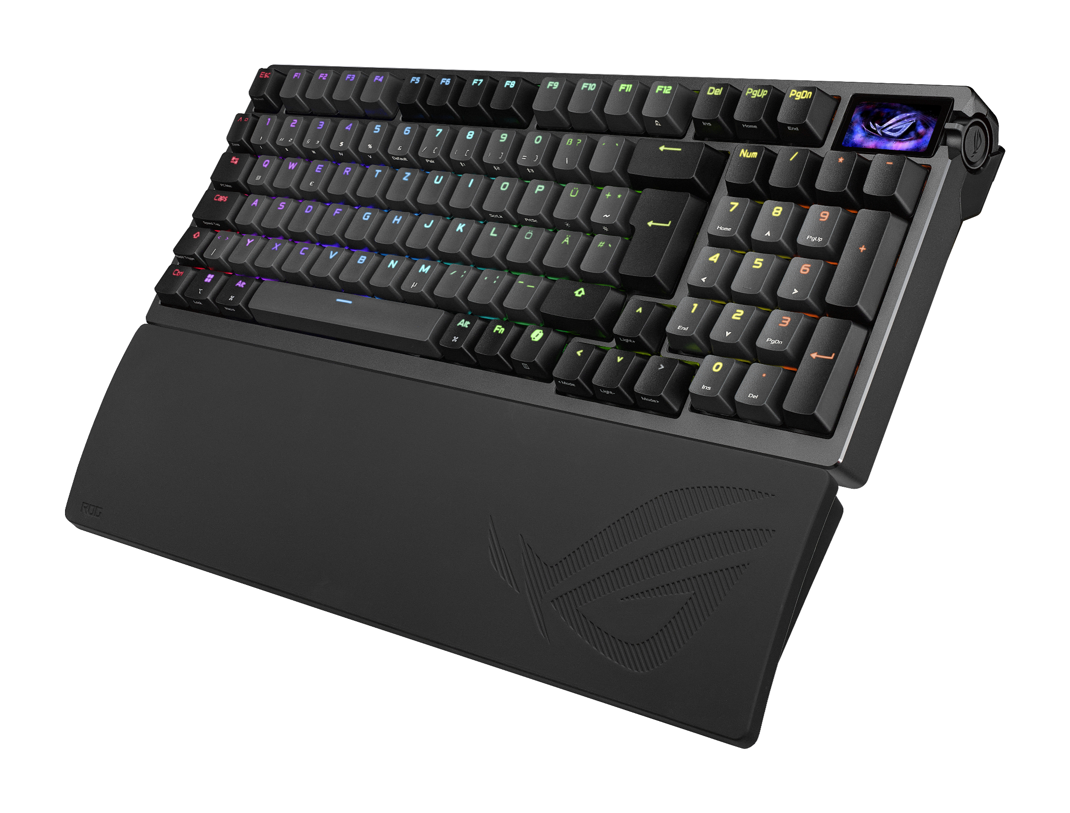 ASUS ROG Azoth 96 HE, Verkabelt & Kabellos, USB + RF Wireless + Bluetooth, Magnetic-mechanical key s