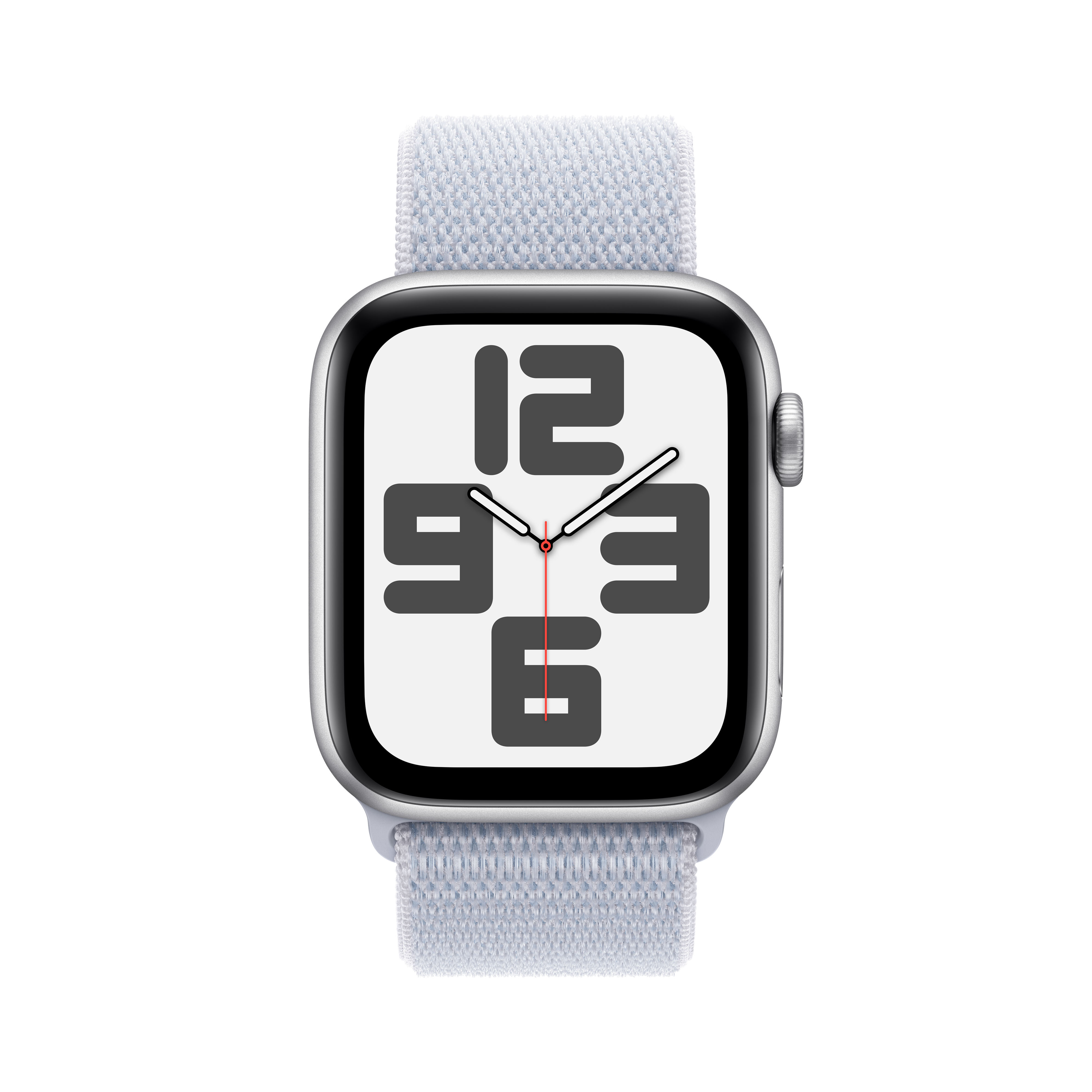 Apple Watch SE (2022) (GPS) 44mm silber mit Sport Loop Blaue Wolke
