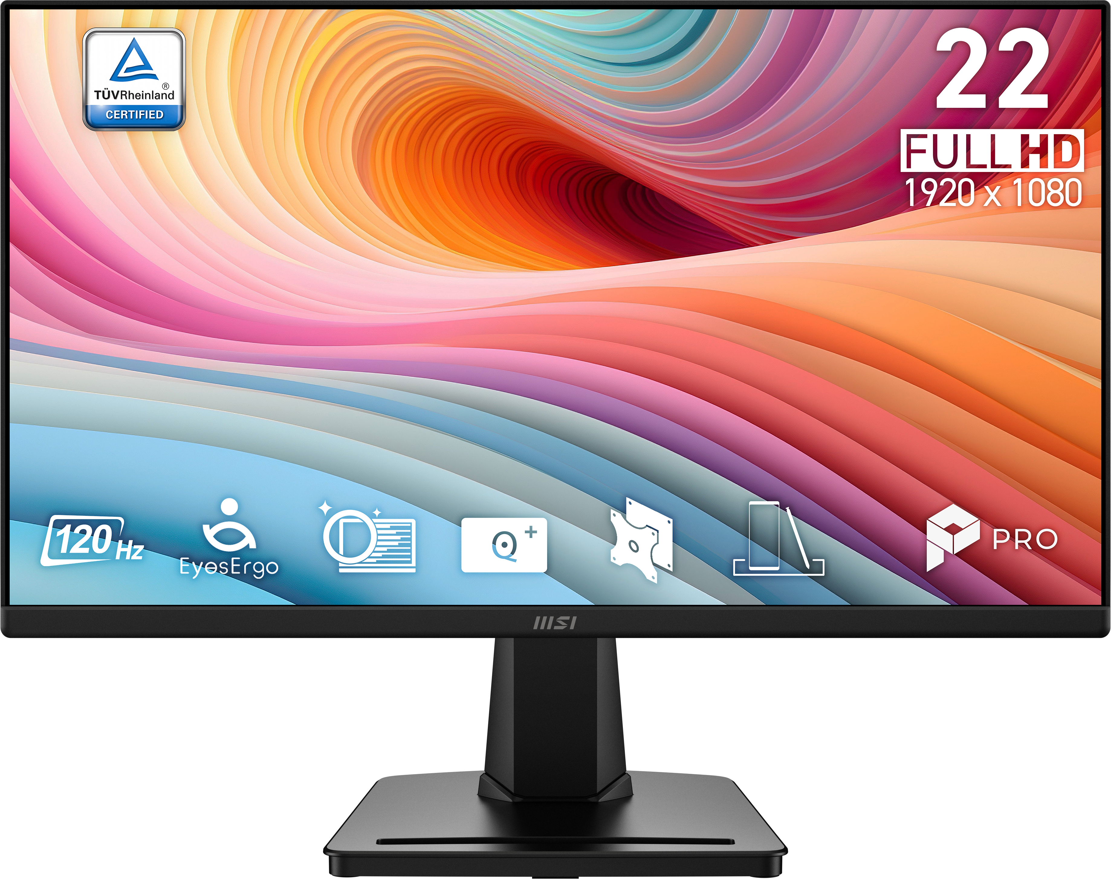 MSI PRO MP225 E12VL, 54,5 cm (21.4"), 1920 x 1080 Pixel, Full HD, 4 ms, Schwarz
