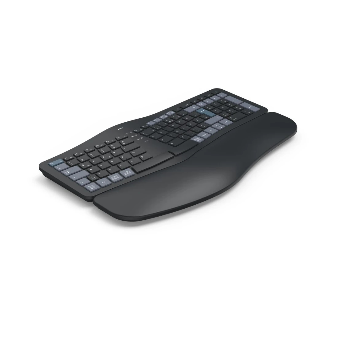 Hama WK-900 Ergo, 90%, Kabellos, RF Wireless + Bluetooth, Scherenschalter, QWERTZ, Schwarz, Blau, Du