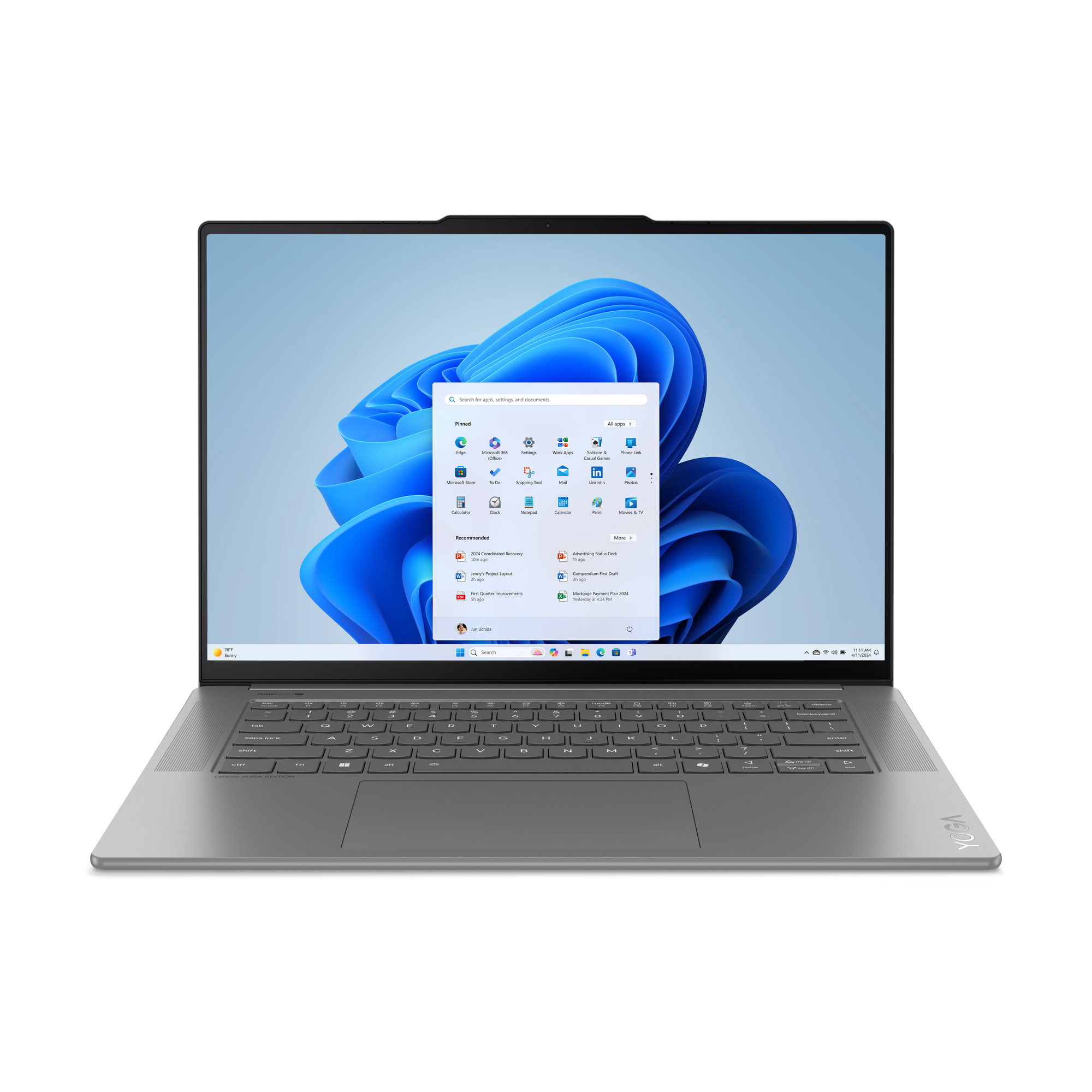 Lenovo Yoga Slim 7 15ILL9 83HM - Aura Edition - Intel Core Ultra 7 256V - Evo - Win 11 Home - Intel