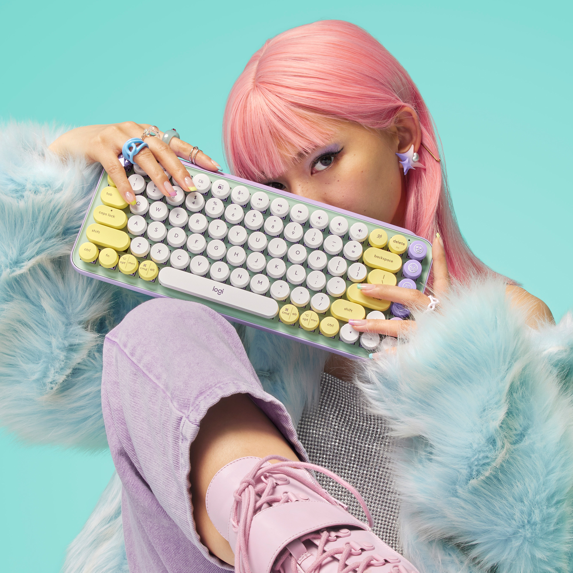 Logitech POP Keys - Tastatur - kabellos - Bluetooth