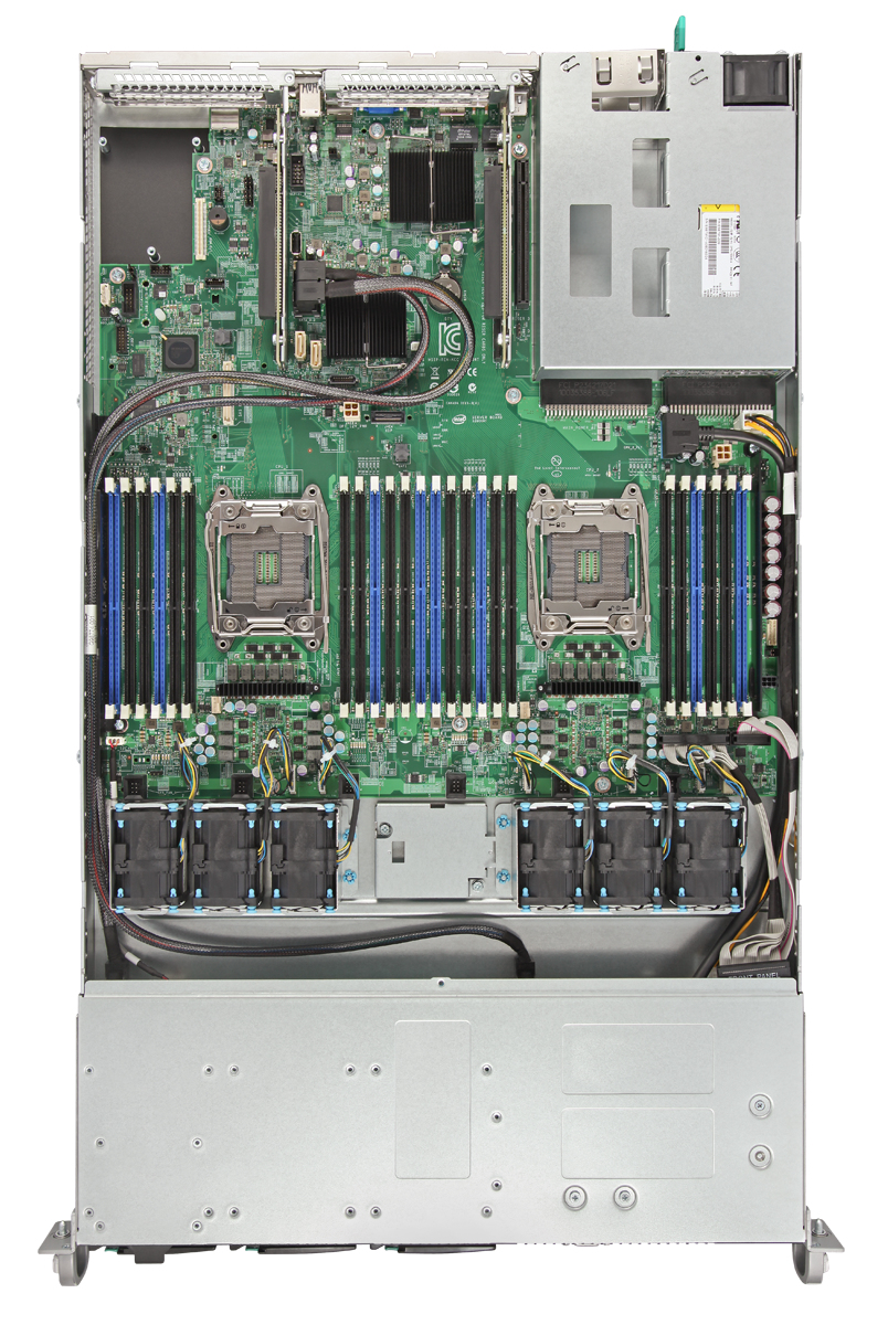 Intel Server System R1208WT2GSR - Server - Rack-Montage - 1U - zweiweg - keine CPU - RAM 0 GB - SATA