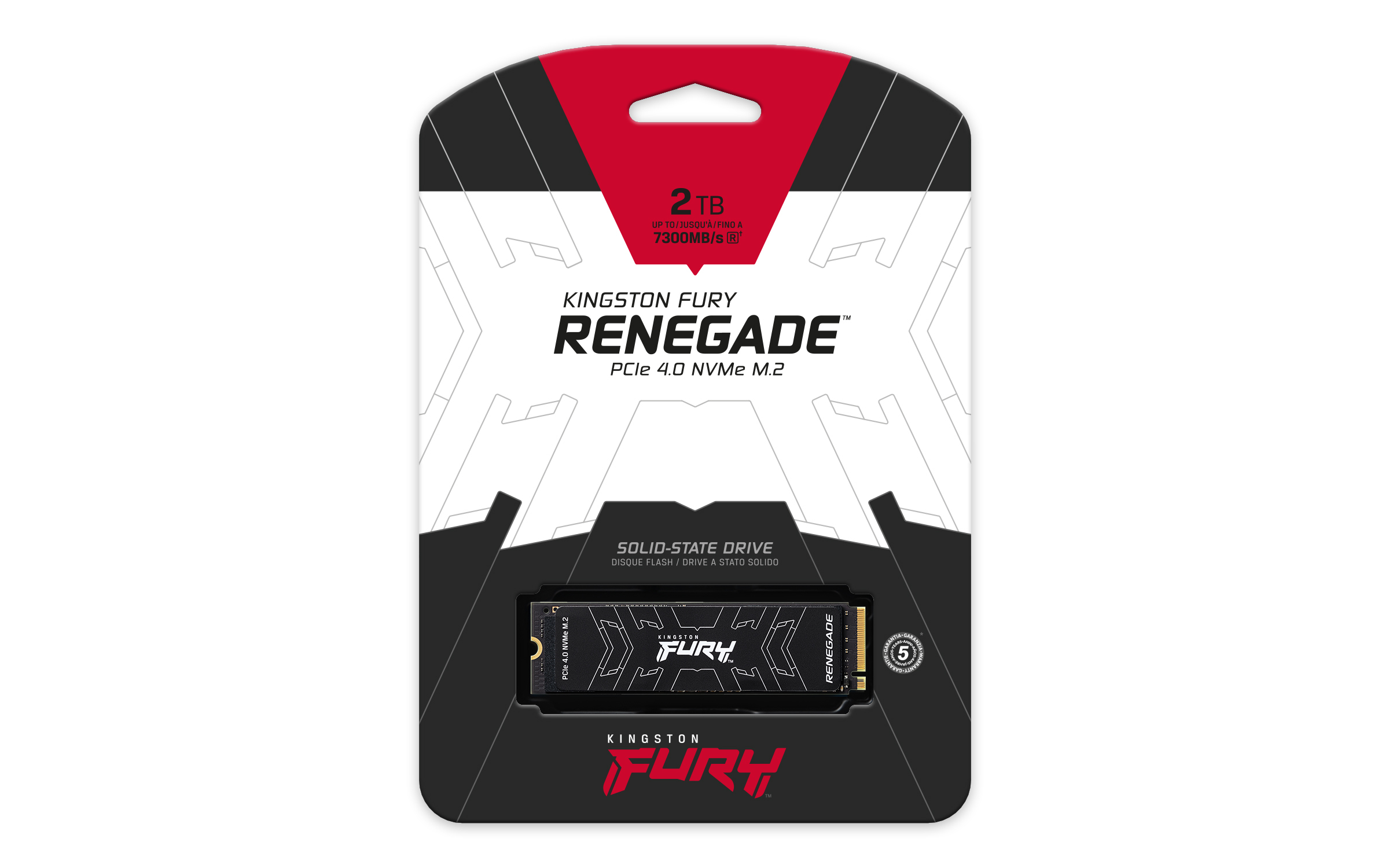 Kingston FURY RENEGADE SSD 2TB, M.2 2280 / M-Key / PCIe 4.0 x4, Kühlkörper