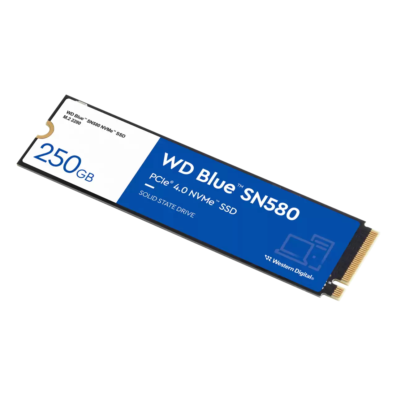 Western Digital WD Blue SN580 NVMe SSD 250GB, M.2 2280 / M-Key / PCIe 4.0 x4