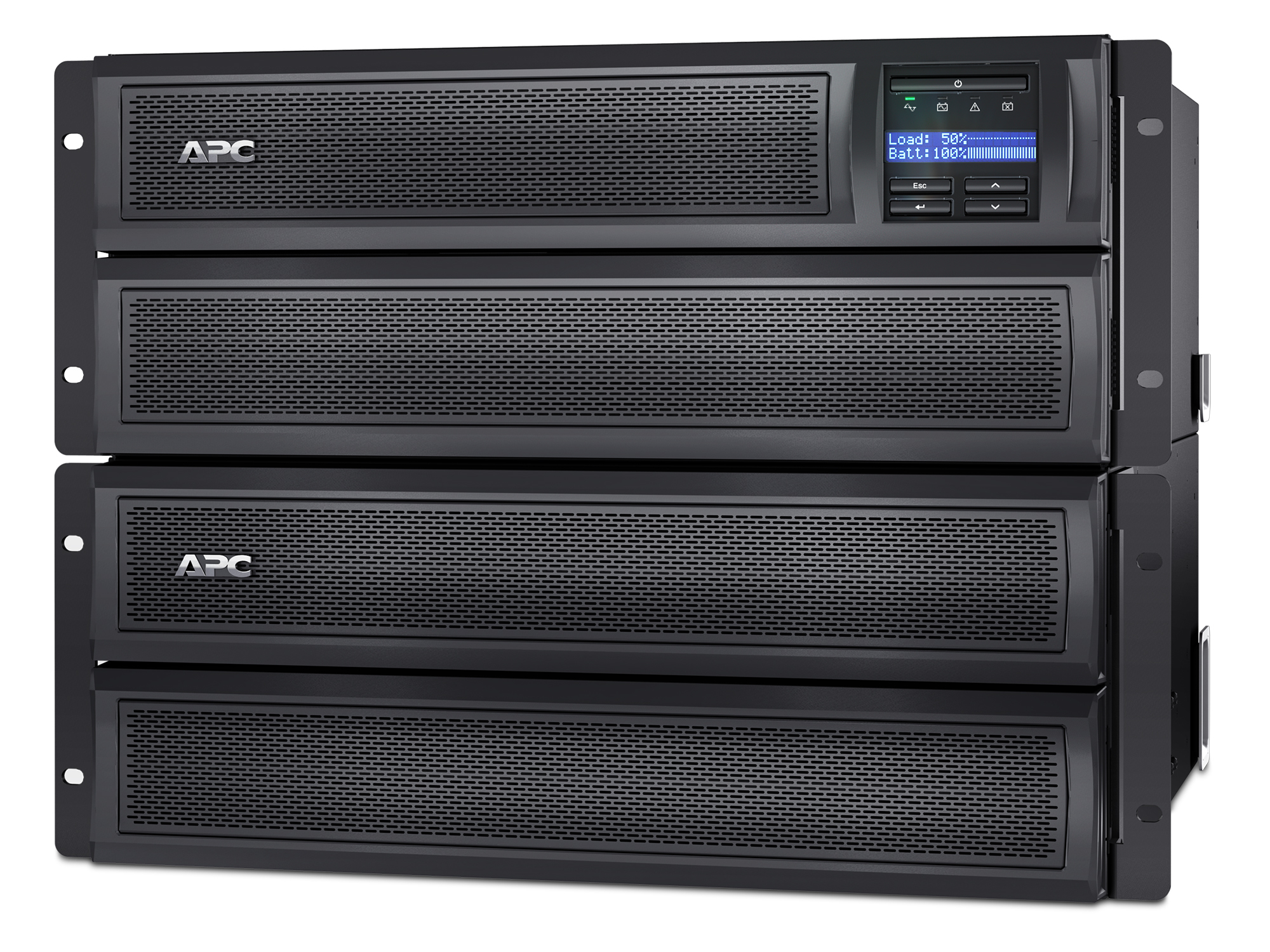 APC Smart-UPS X SMX2200HV - 2200VA, 8x C13 + 2x C19 Ausgang, USB, erweiterbare Laufzeit, kurze Tiefe