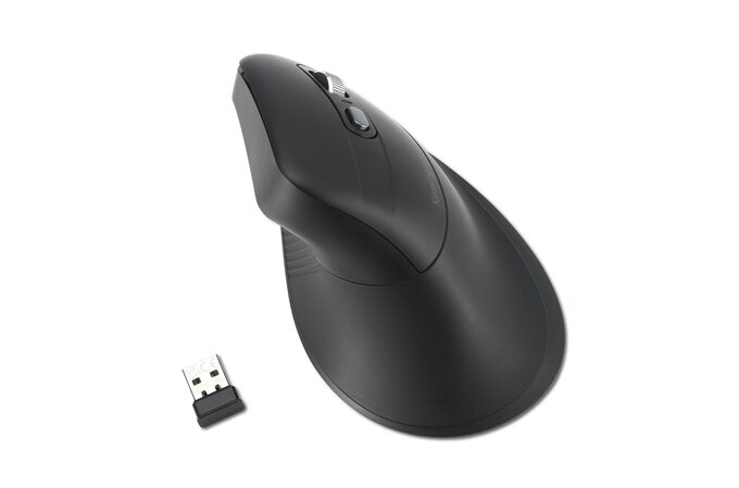 Kensington Pro Fit Ergo MY630 EQ - Maus - wiederaufladbar - ergonomisch - 5 Tasten - kabellos - 2.4