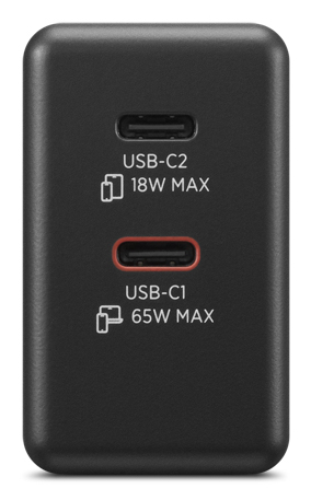 Lenovo Dual USB-C 65W GaN Charger Black