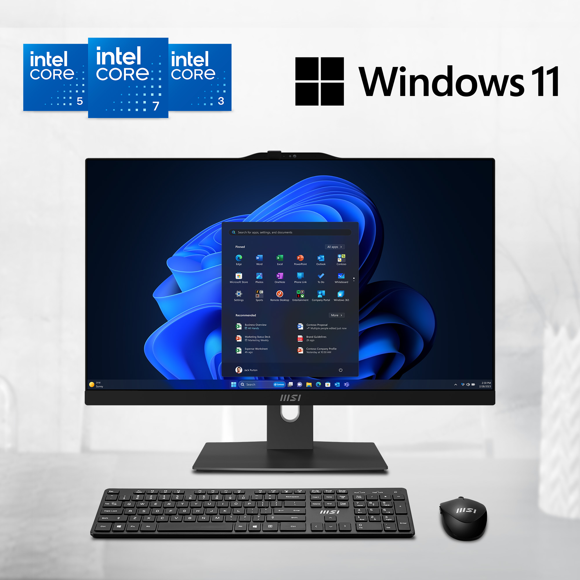 MSI Modern AM242P 1M-1868DE, 23.8" FHD IPS, Core 5 120U, 16GB, 512GB, Win11 Pro