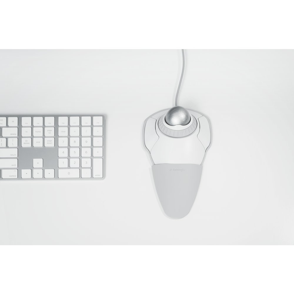 Kensington Orbit® Trackball mit Scroll Ring ? weiß, Beidhändig, Trackball, USB Typ-A, Weiß