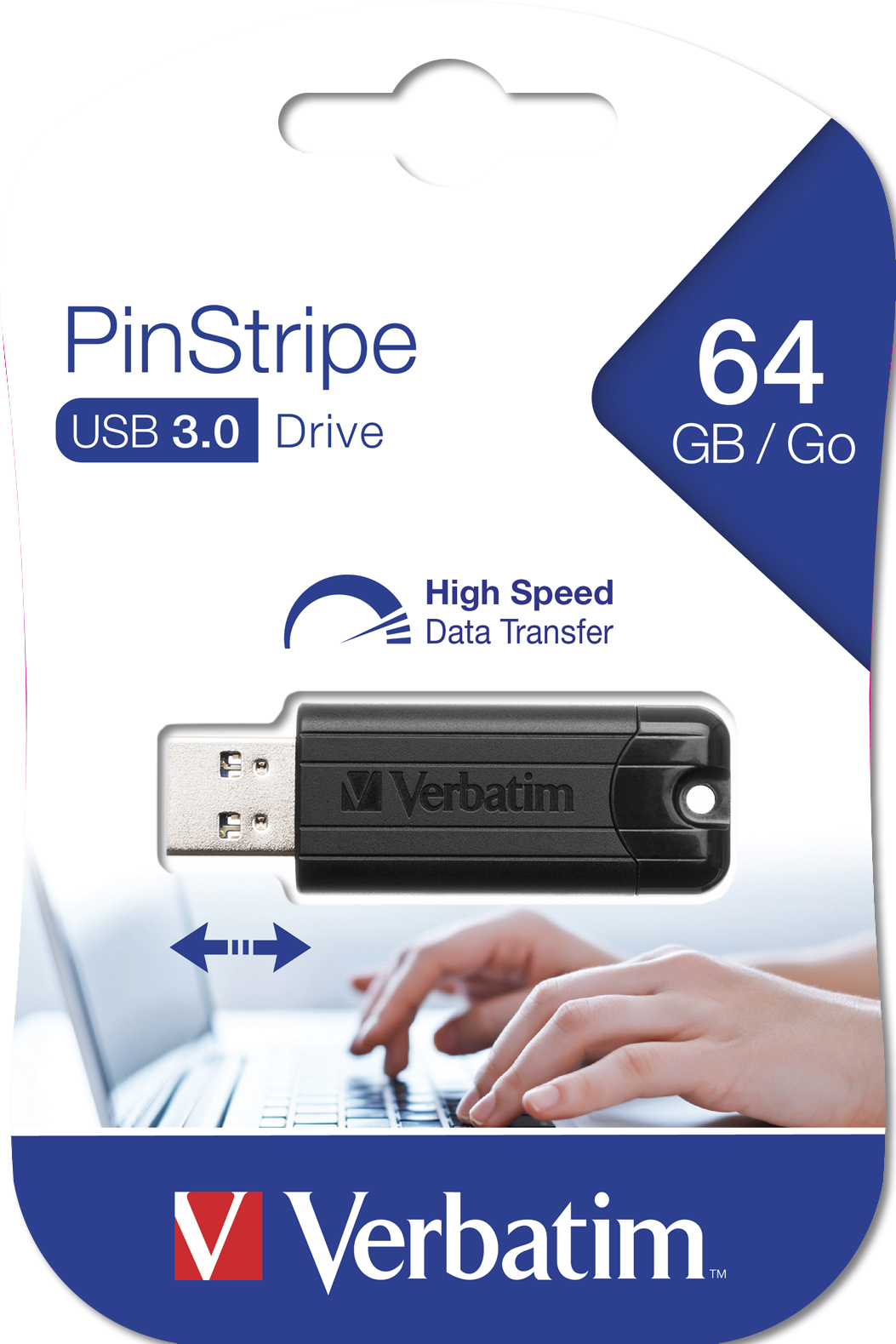 Verbatim Store 'n' Go Pin Stripe USB Drive 64GB - USB-Flash-Laufwerk