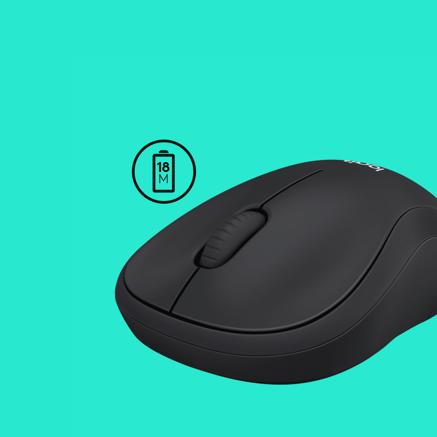 Logitech B220 Silent - Maus - optisch - 3 Tasten - kabellos - 2.4 GHz - kabelloser Empfänger (USB)