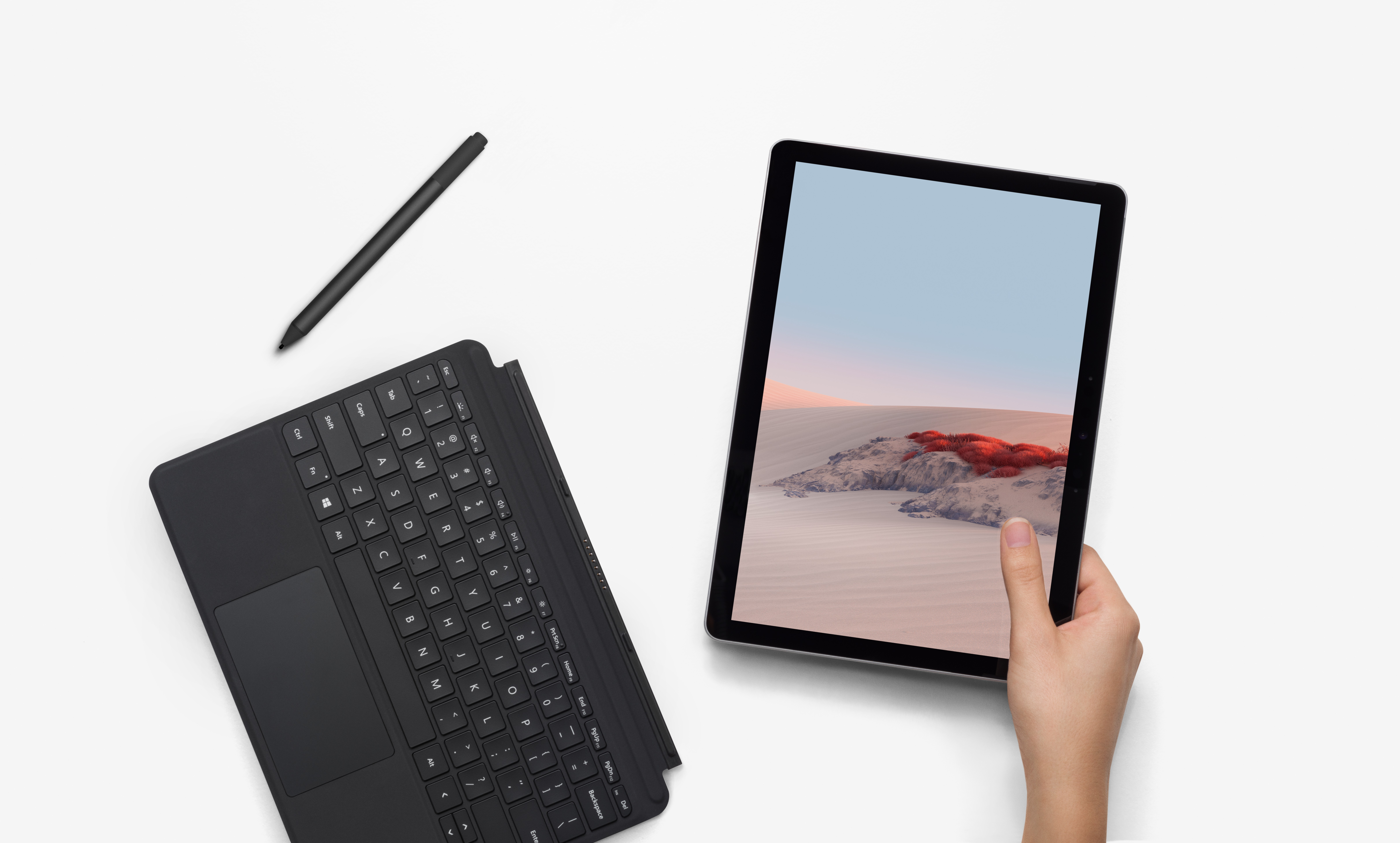 Microsoft Surface Go Type Cover, AZERTY, Belgisch, Französisch, Trackpad, 1 mm, Microsoft, Surface G