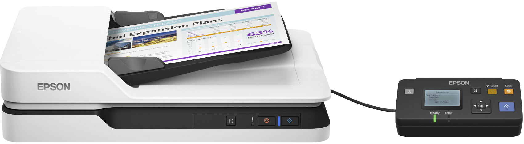 Epson WorkForce DS-1630 - Dokumentenscanner - Duplex - A4 - 1200 dpi x 1200 dpi - bis zu 25 Seiten/M