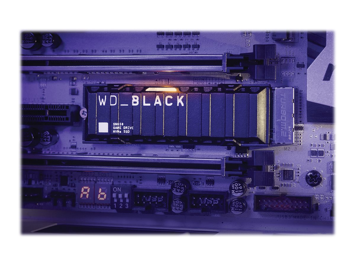 Western Digital WD_BLACK SN850 NVMe SSD 500GB, M.2 2280 / M-Key / PCIe 4.0 x4, Kühlkörper, retail