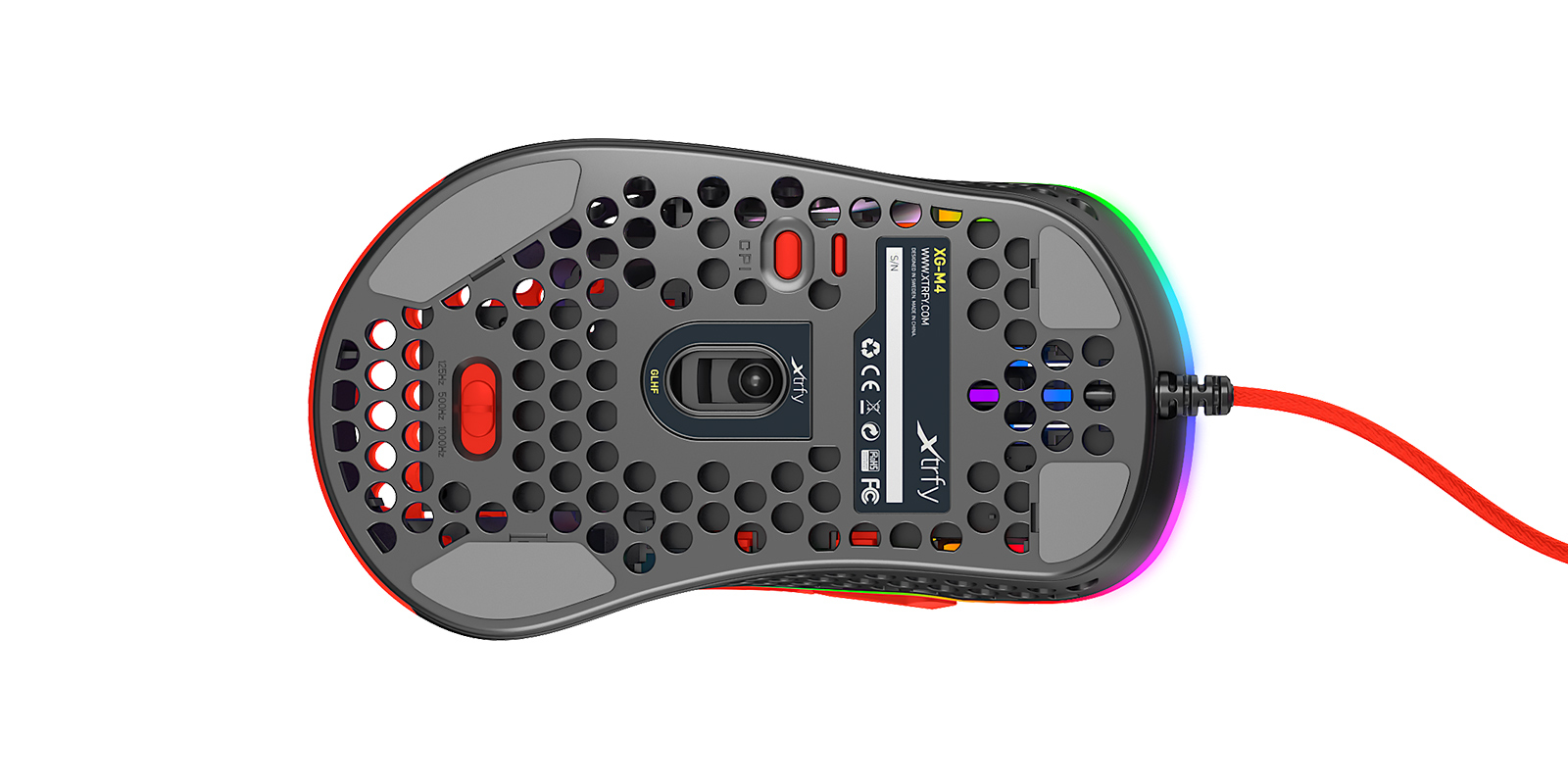 Cherry Xtrfy M4 RGB - Maus - Für Rechtshänder - optisch