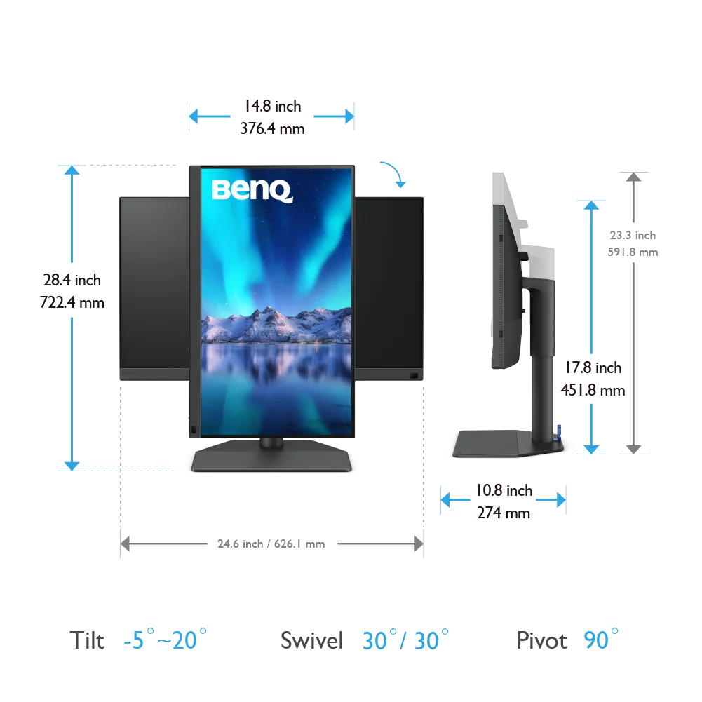 BenQ SW272QN - LED-Monitor - USB - 68.6 cm (27")