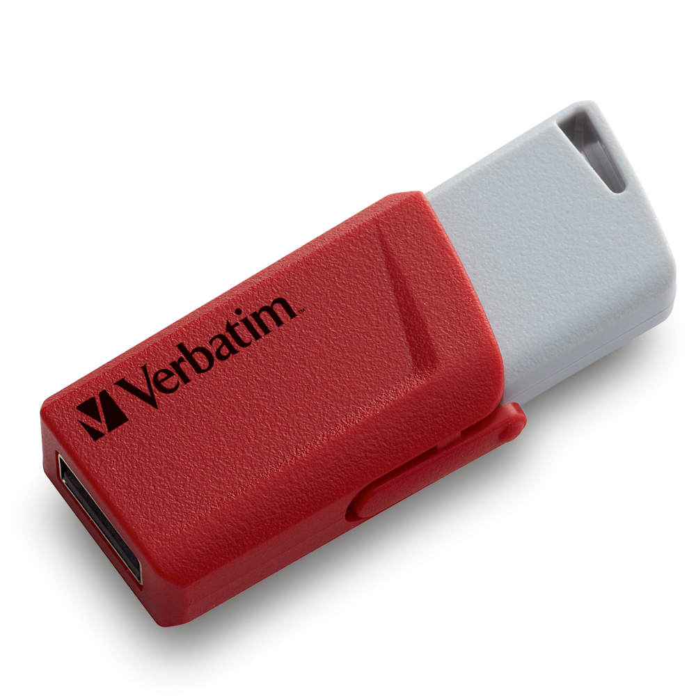 Verbatim Store 'n' Click - USB-Flash-Laufwerk - 16 GB - USB 3.2 Gen 1 - Blau, Gelb, Rot (Packung mit