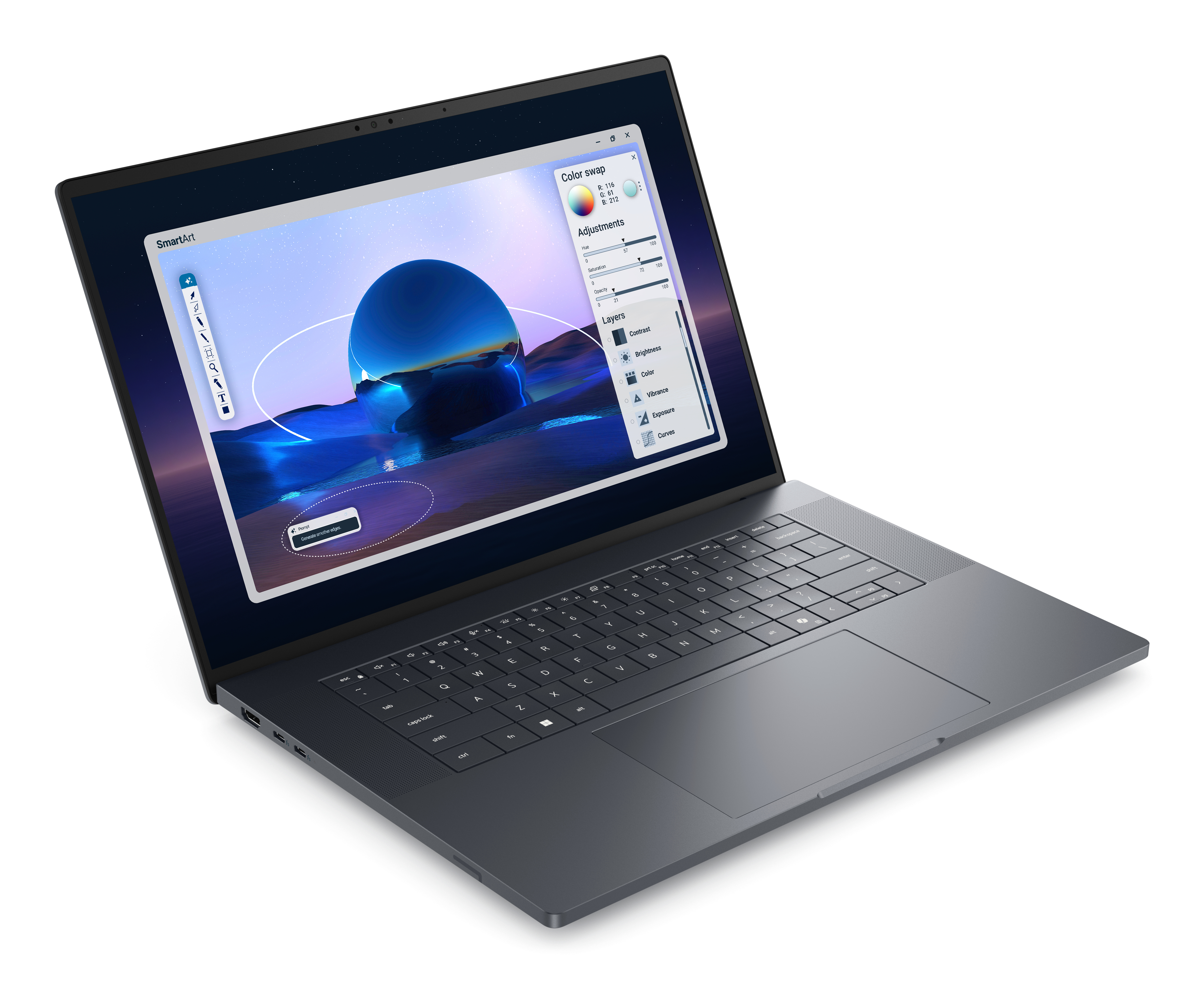 Dell Pro Max 16 Premium MA16250 - Intel Core Ultra 7 265H / 2.2 GHz - vPro Enterprise - Win 11 Pro -