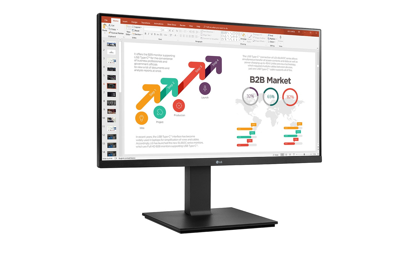 LG 24BP45SP-B - LED-Monitor - 61 cm (24") (23.8" sichtbar)
