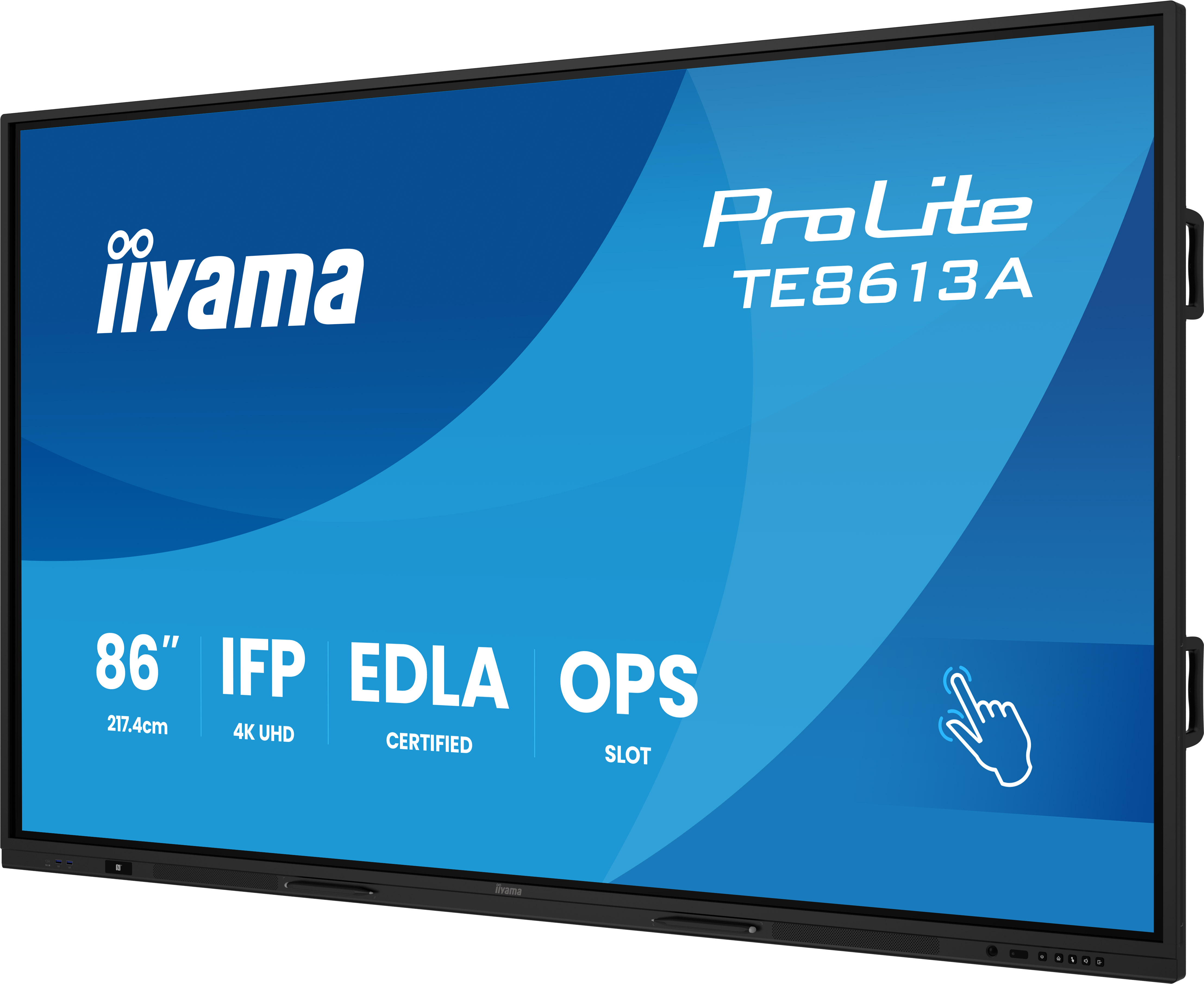 iiyama ProLite TE8613A-B2AG Public Touch-Display 217.4cm (85.6") 4K UHD, IPS, 8ms, LAN, WLAN