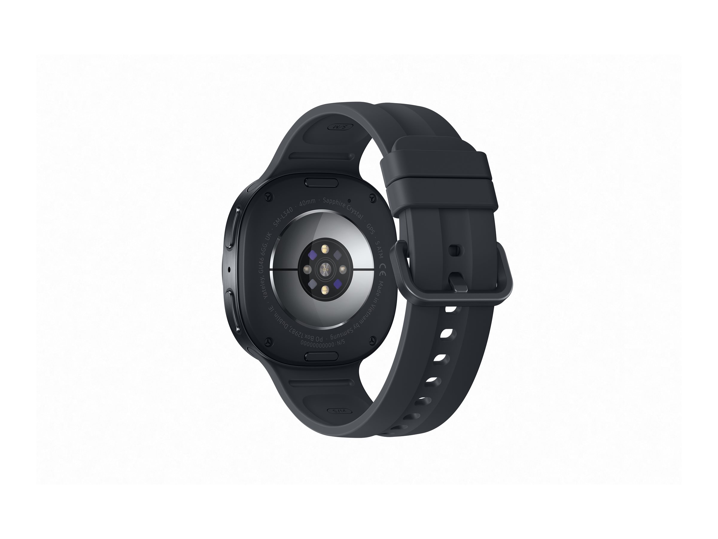 Samsung Galaxy Watch9 - 40 mm - Carbon-Schwarz - intelligente Uhr mit Sportband - schwarz - Bandgröß