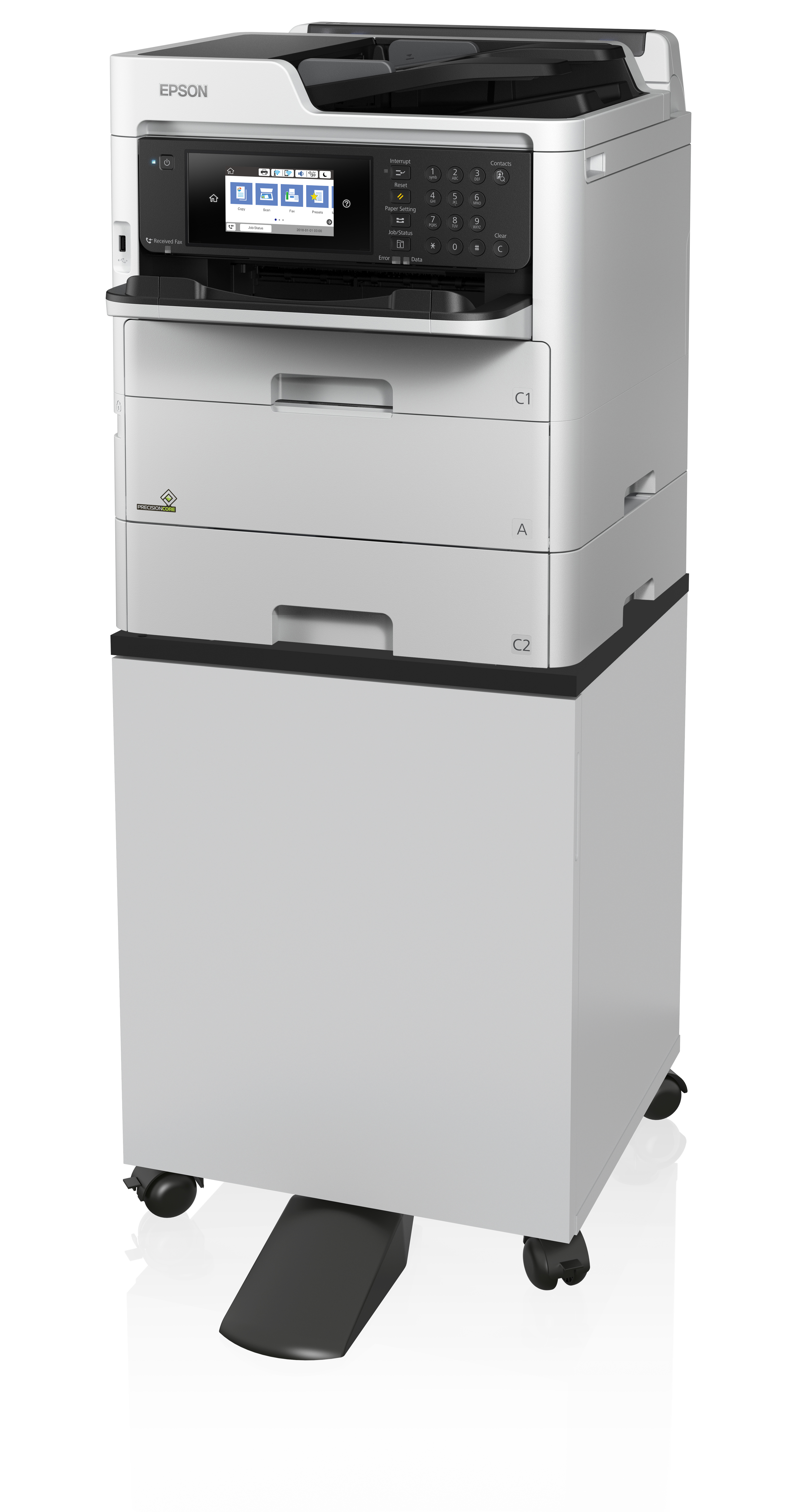 Epson WorkForce Pro WF-C579RDTWF, Tintenstrahl, Farbdruck, 4800 x 1200 DPI, A4, Direktdruck, Grau
