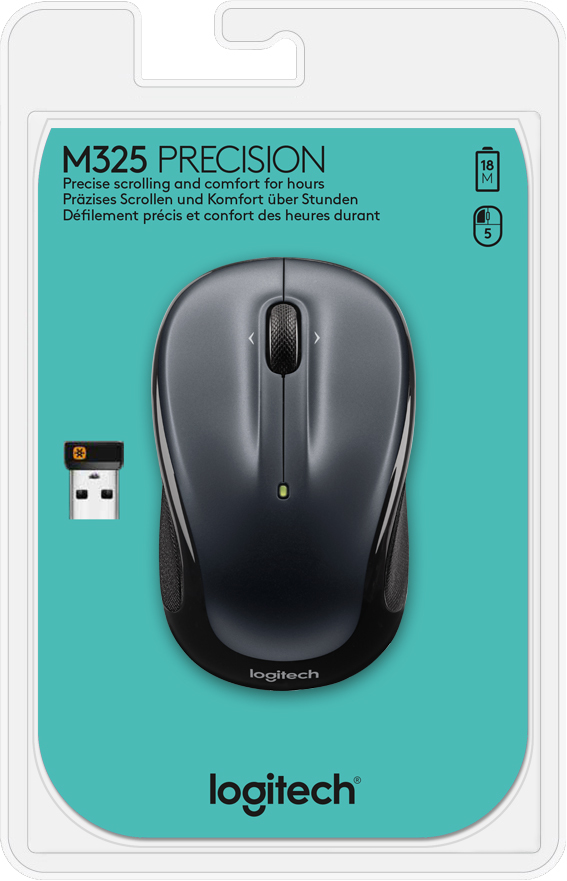 Logitech M325 - Color Collection Limited Edition - Maus - optisch - 3 Tasten - kabellos - 2.4 GHz -