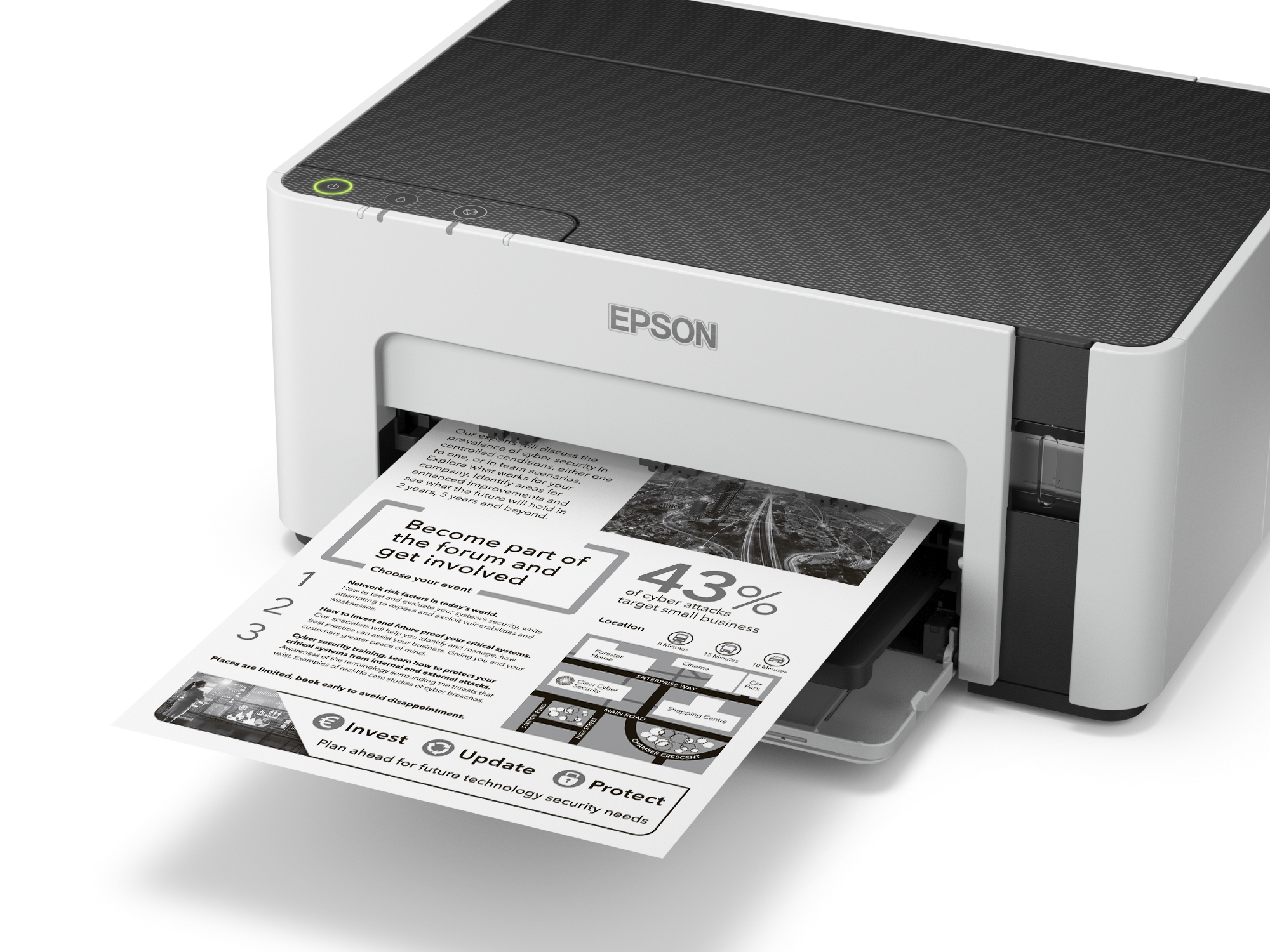 Epson EcoTank ET-M1100, Farbe, 1440 x 720 DPI, A4, 15000 Seiten pro Monat, Schwarz, Grau
