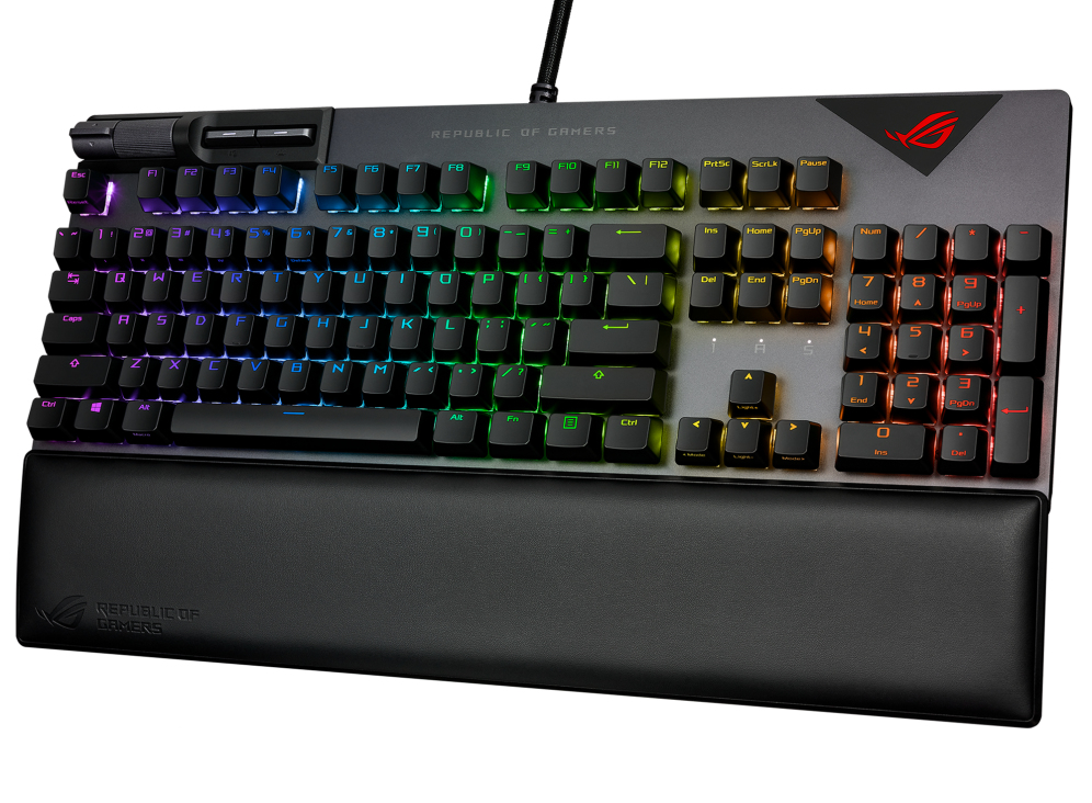 ASUS ROG Strix Flare II, Kabelgebunden, USB, Mechanischer Switch, QWERTZ, RGB-LED, Schwarz