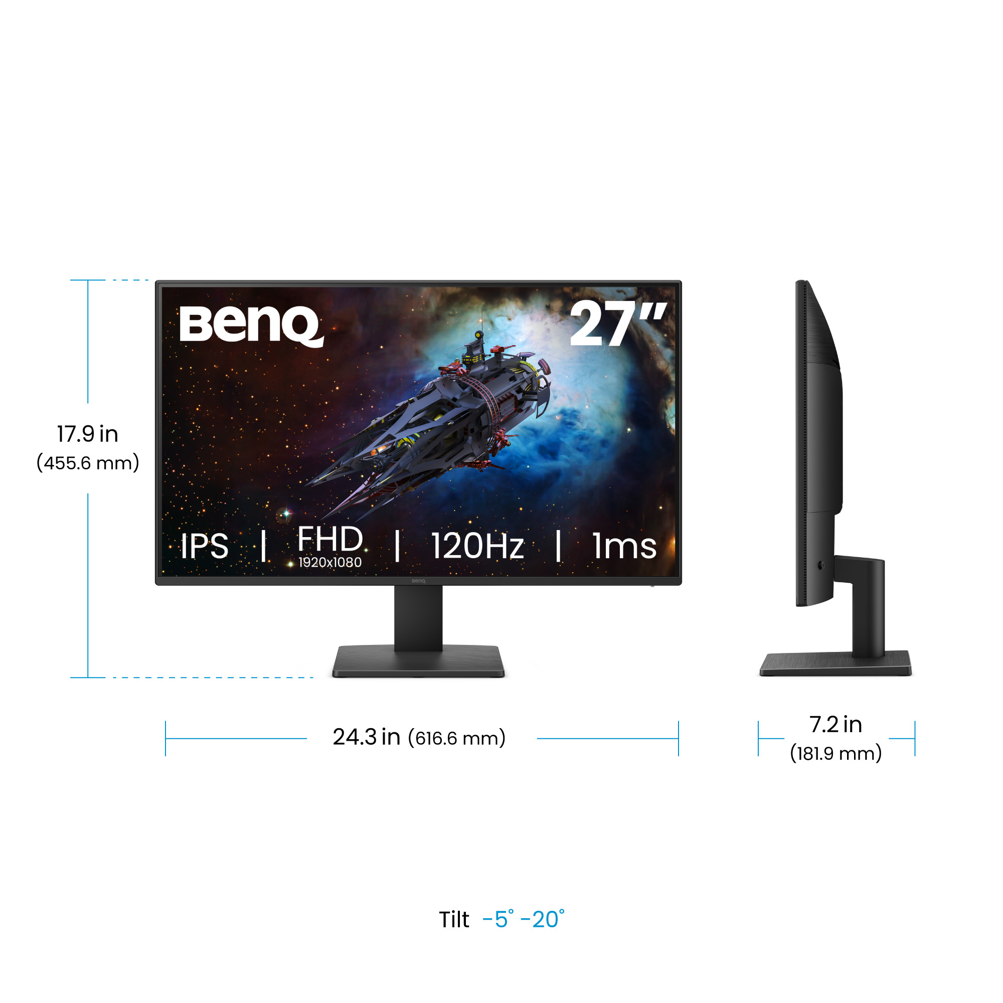 BenQ GW2791P, 68,6 cm (27"), 1920 x 1080 Pixel, Full HD, LED, 5 ms, Schwarz