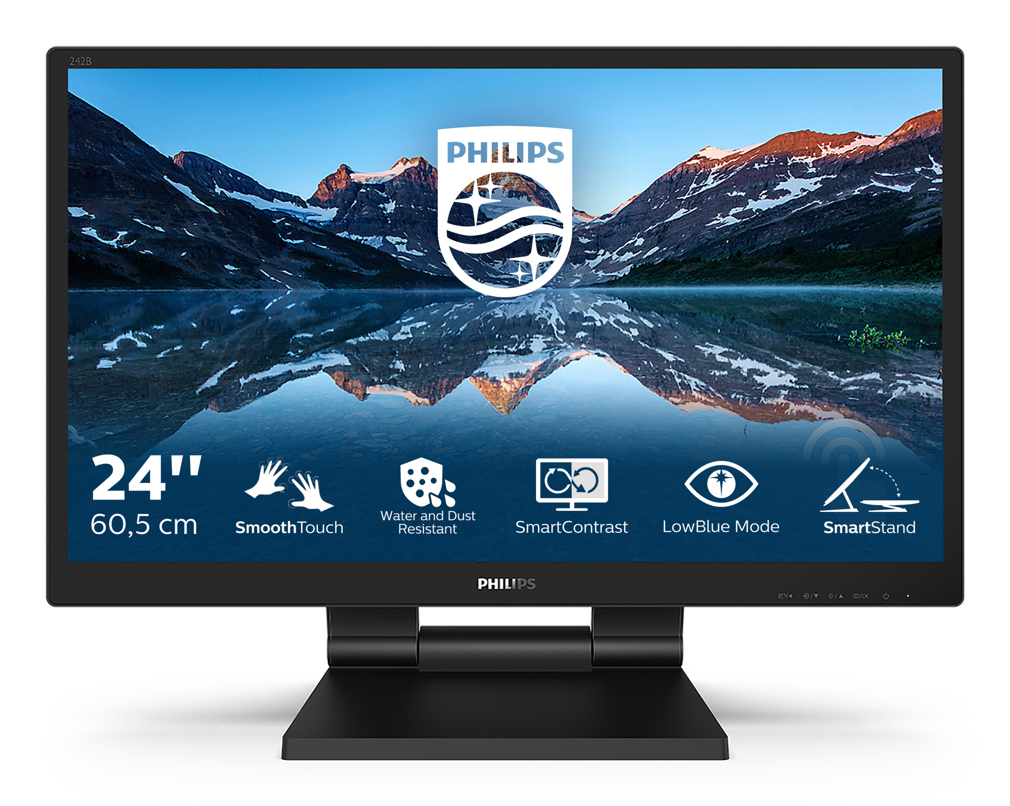 Philips 242B9T - LED-Monitor - 61 cm (24") - Touchscreen - 1920 x 1080 Full HD (1080p)