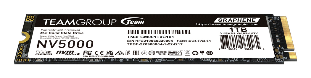 Team Group NV5000 - SSD - 1 TB - intern - M.2 2280 - PCIe 4.0 x4 (NVMe)