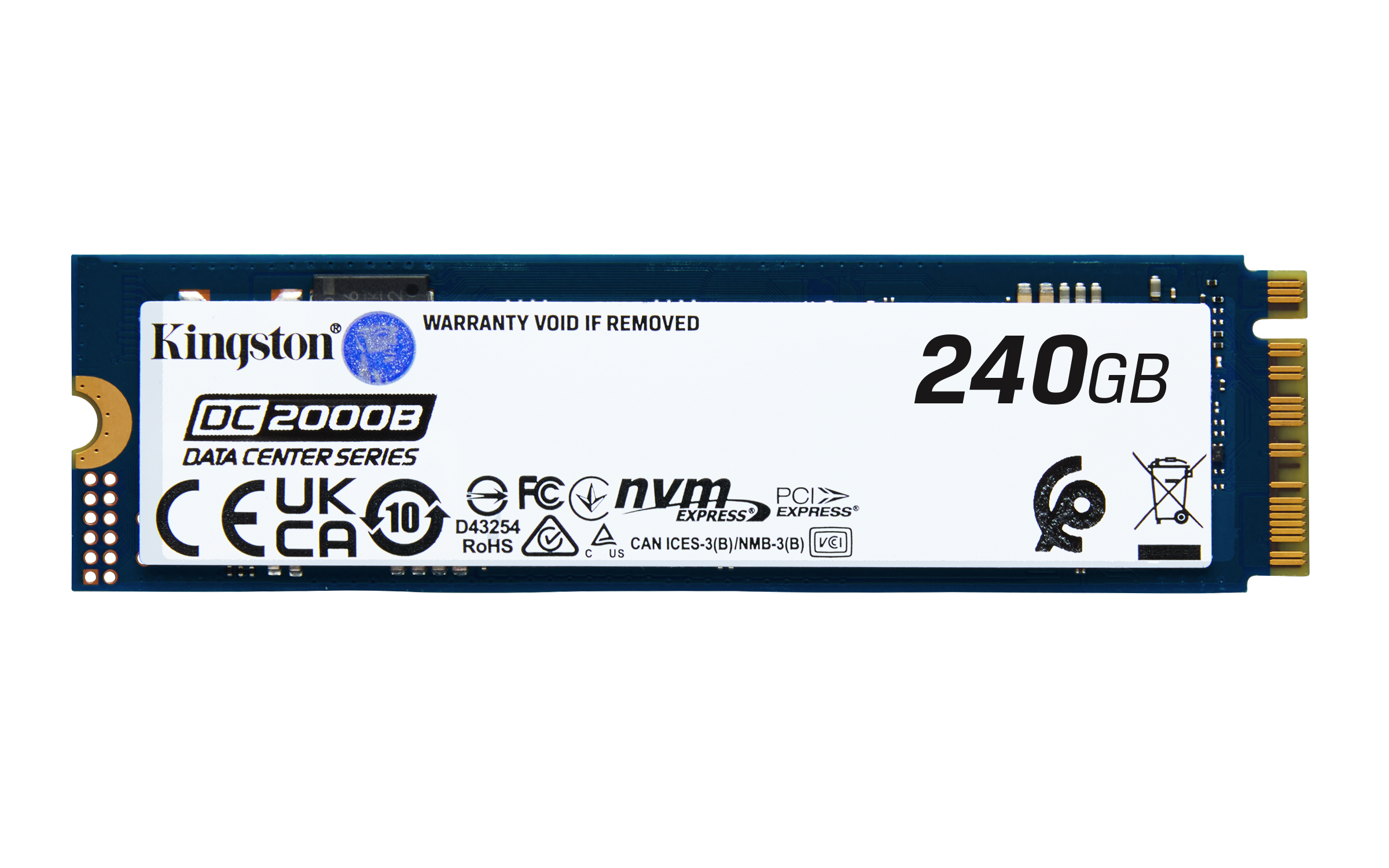 Kingston Data Center DC2000B - SSD - Enterprise - 240 GB - intern - M.2 2280 - PCIe 4.0 x4 (NVMe)