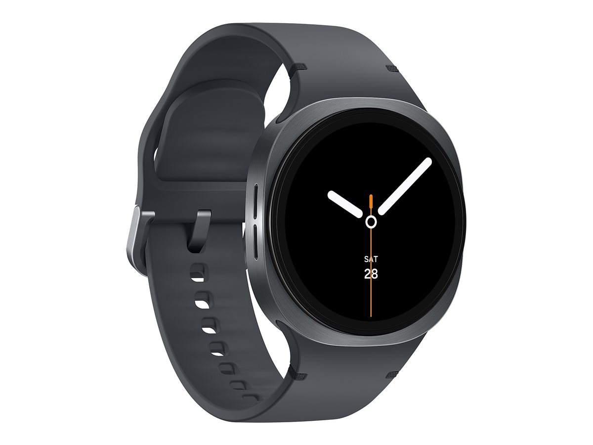 Samsung Galaxy Watch8 - 40 mm - Carbon-Schwarz - intelligente Uhr mit Sportband - Gummi - Graphit -
