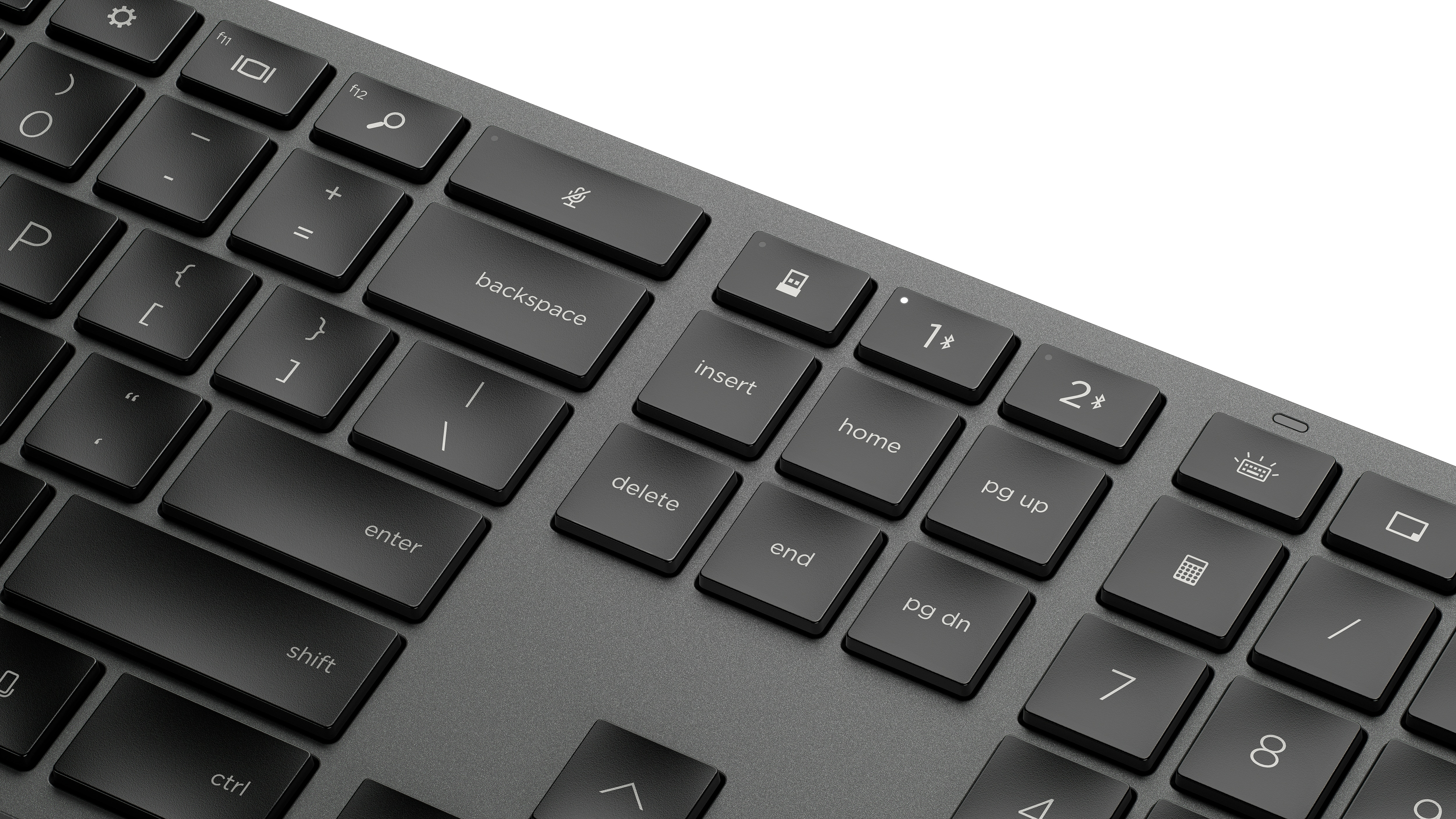 HP 975 Dual-Mode Wireless Keyboard, schwarz, USB/Bluetooth, DE