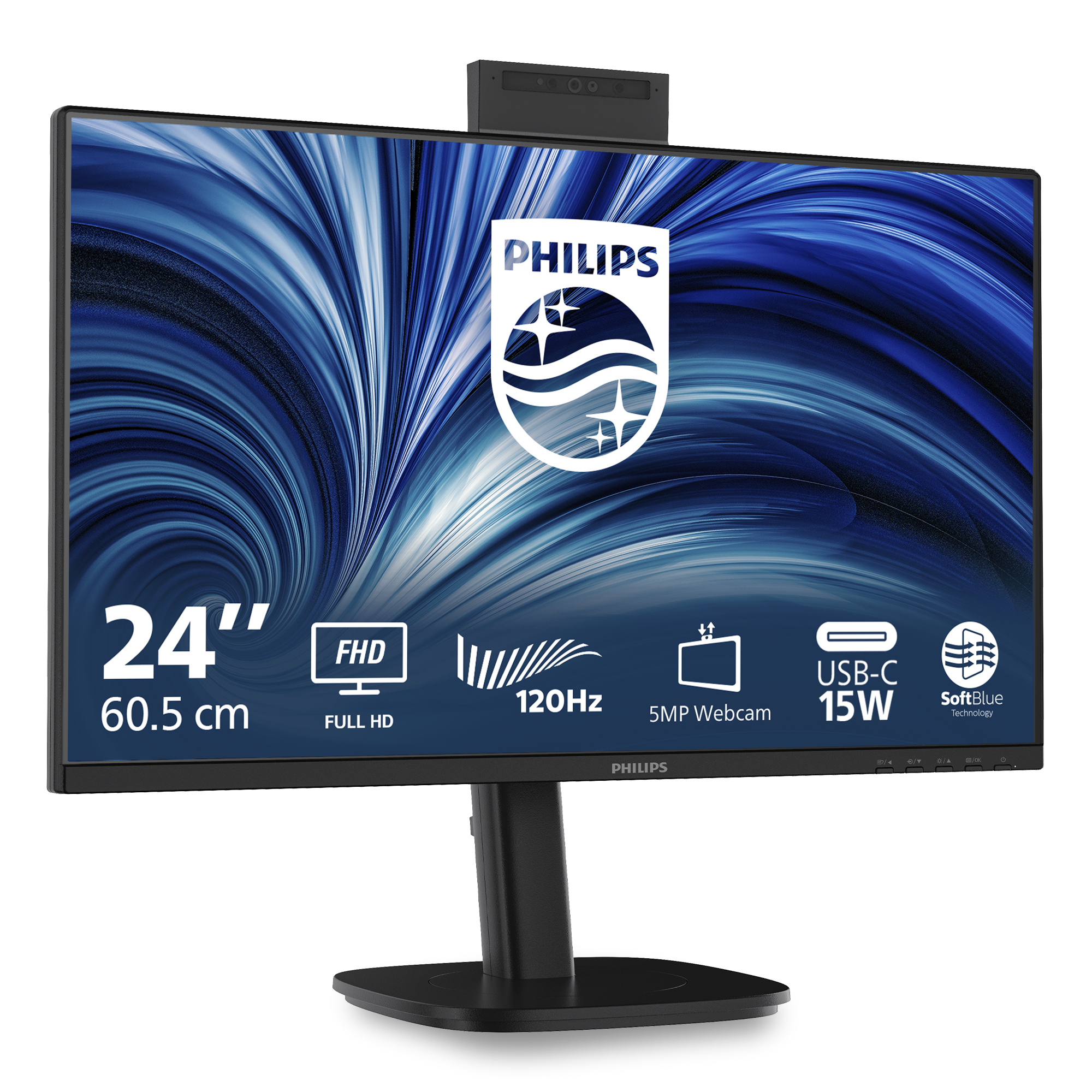 Philips 3000 Series 24B2N3200JH Monitor 60.5cm (23.8") Full HD, IPS, 4ms, HDMI, Displayport, USB