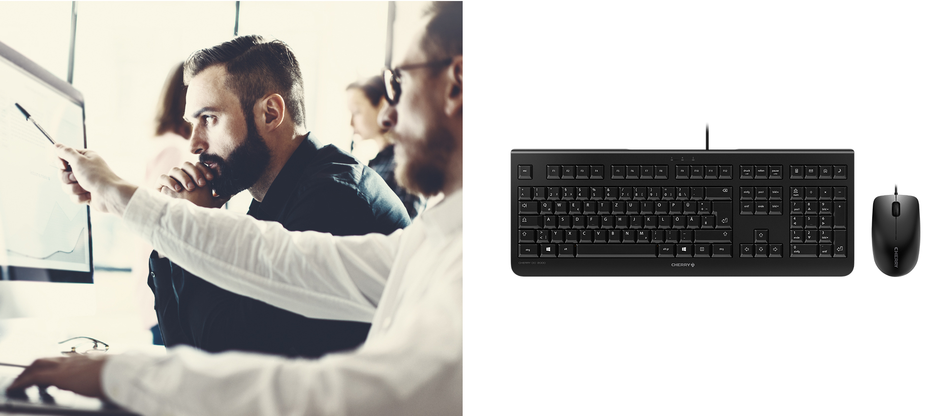 Cherry DC 2000 - Tastatur-und-Maus-Set - USB