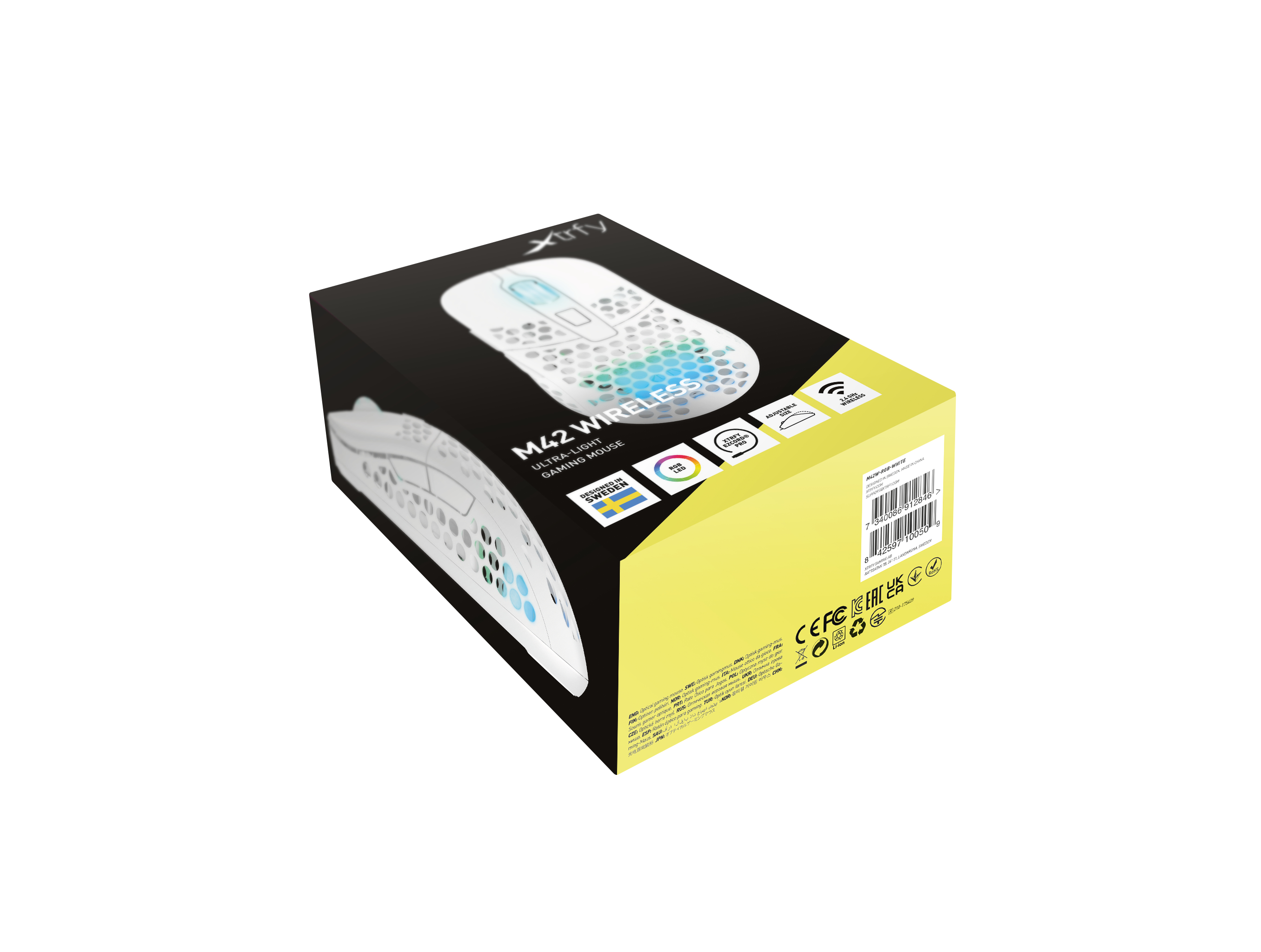 Cherry Xtrfy M42 - Maus - optisch - kabellos - 2.4 GHz - kabelloser Empfänger (USB)