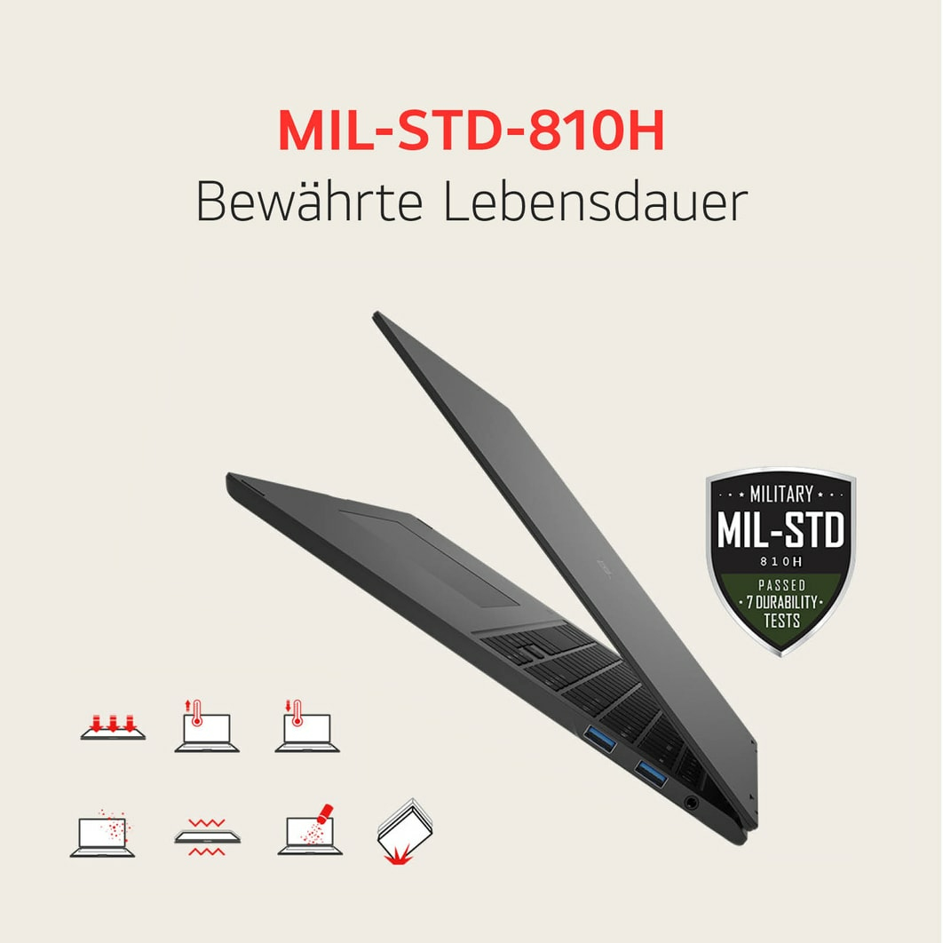 LG Gram Pro 16T90SP-K, Intel Core Ultra 7, 40,6 cm (16"), 2880 x 1800 Pixel, 16 GB, 1 TB, Windows 11